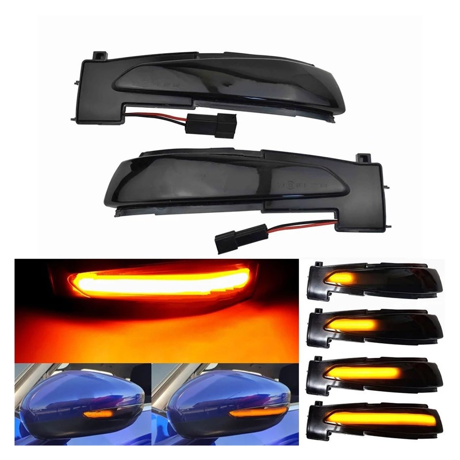 Coche Luces Intermitentes Laterales para Citroen DS5 para C4 para Grand para Picasso 2011-2017 Un Par Luces LED Señal Giro Dinámicas Indicador Intermitente Espejo Retrovisor Automóvil