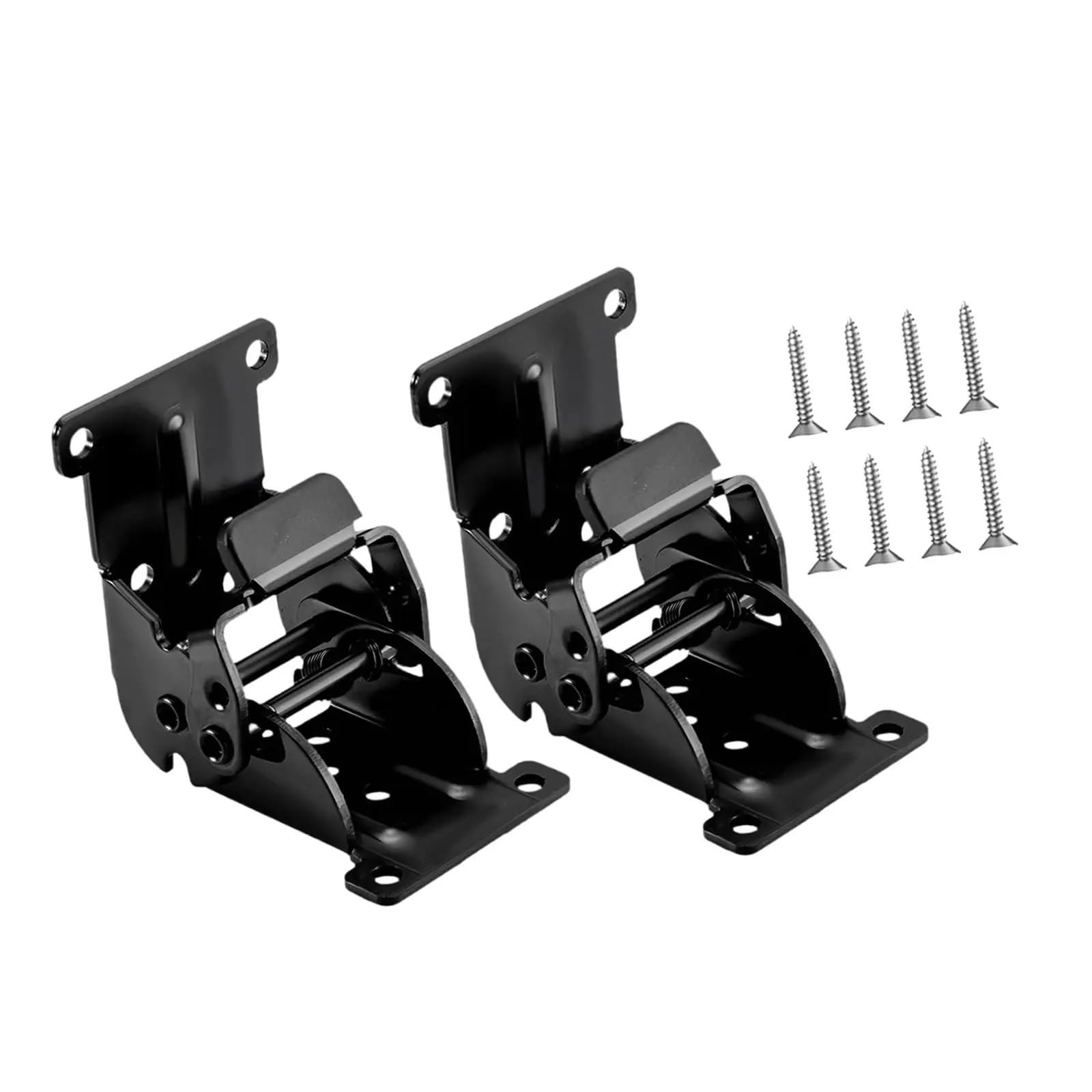 Padgcnor Black Folding Hinge 2X Furniture Leg Hinges Folding Accessory 0-90-180 Degree Simple Assembly Multifunctional Lock Extension Support Self Locking(Black)