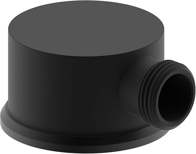 Codo de Pared para Ducha de Mano Redondo Duttao, Acabado Negro Mate miniatura 3