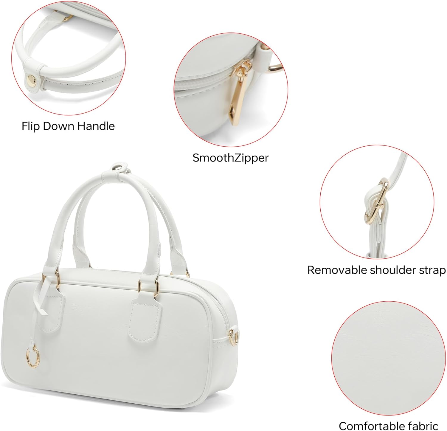 PU Leather Purse for Women Top Handle Satchel Crossbody Handbag Fashion Small Size Shoulder Bag for Daily