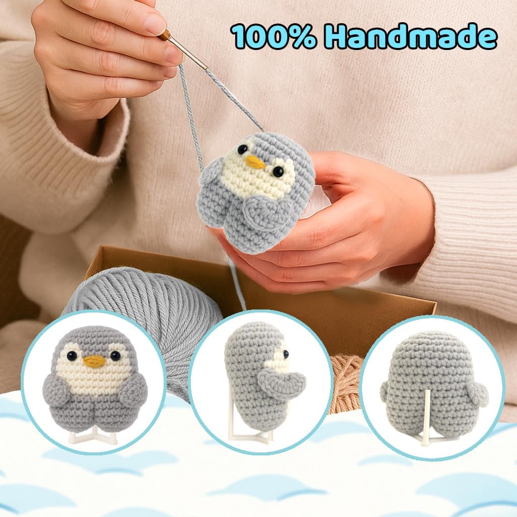 Funny Inspirational Gifts for Women Birthday - Cute Crochet Penguin with Badass Affirmation Cards - Motivational Presents for Female Best Friends Sister Daughter Coworkers - Positive Gifts for Her - Image 7