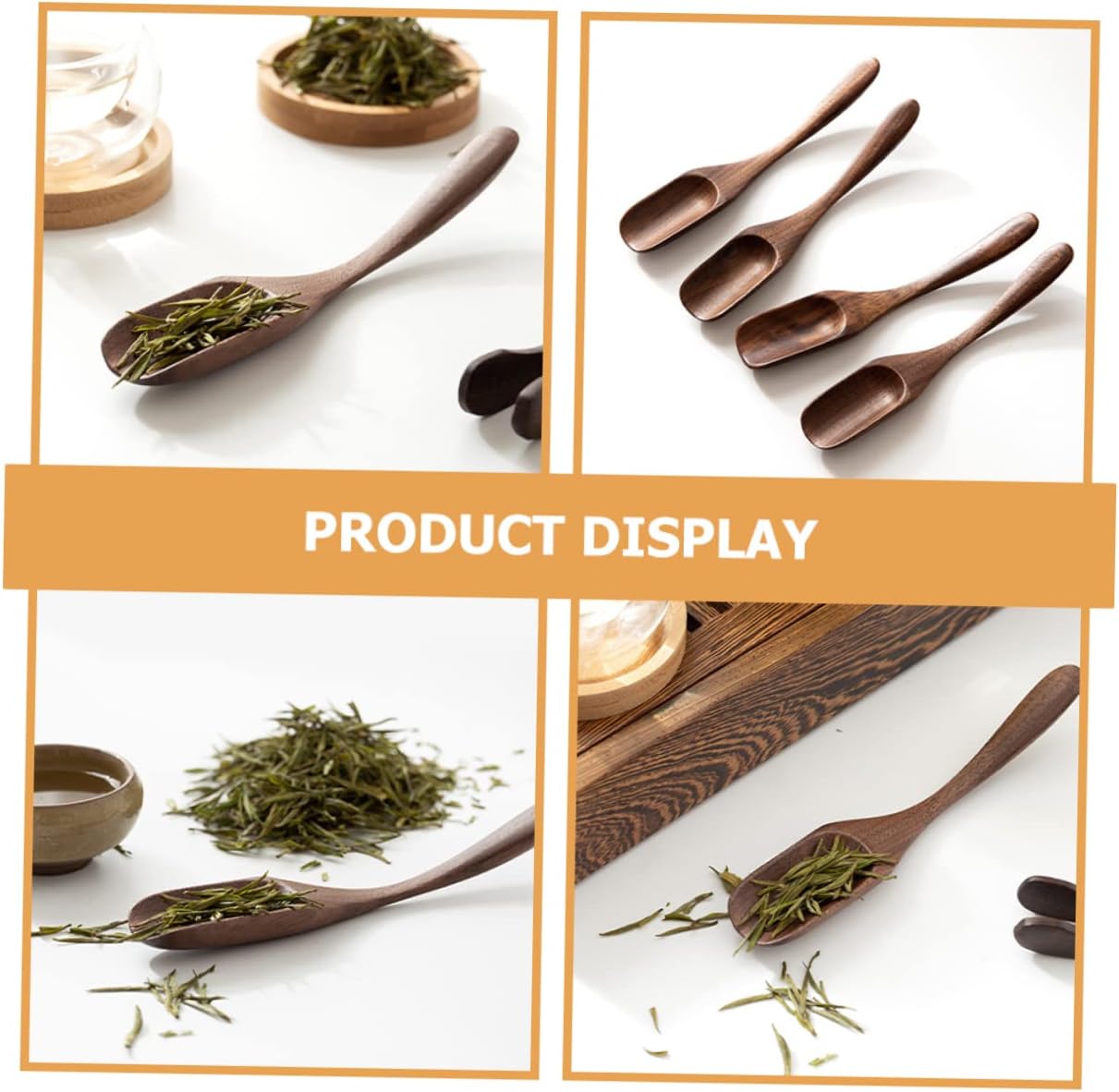 Classical Teaspoon Tea Scoop Tool Black Walnut Lightweight Smooth