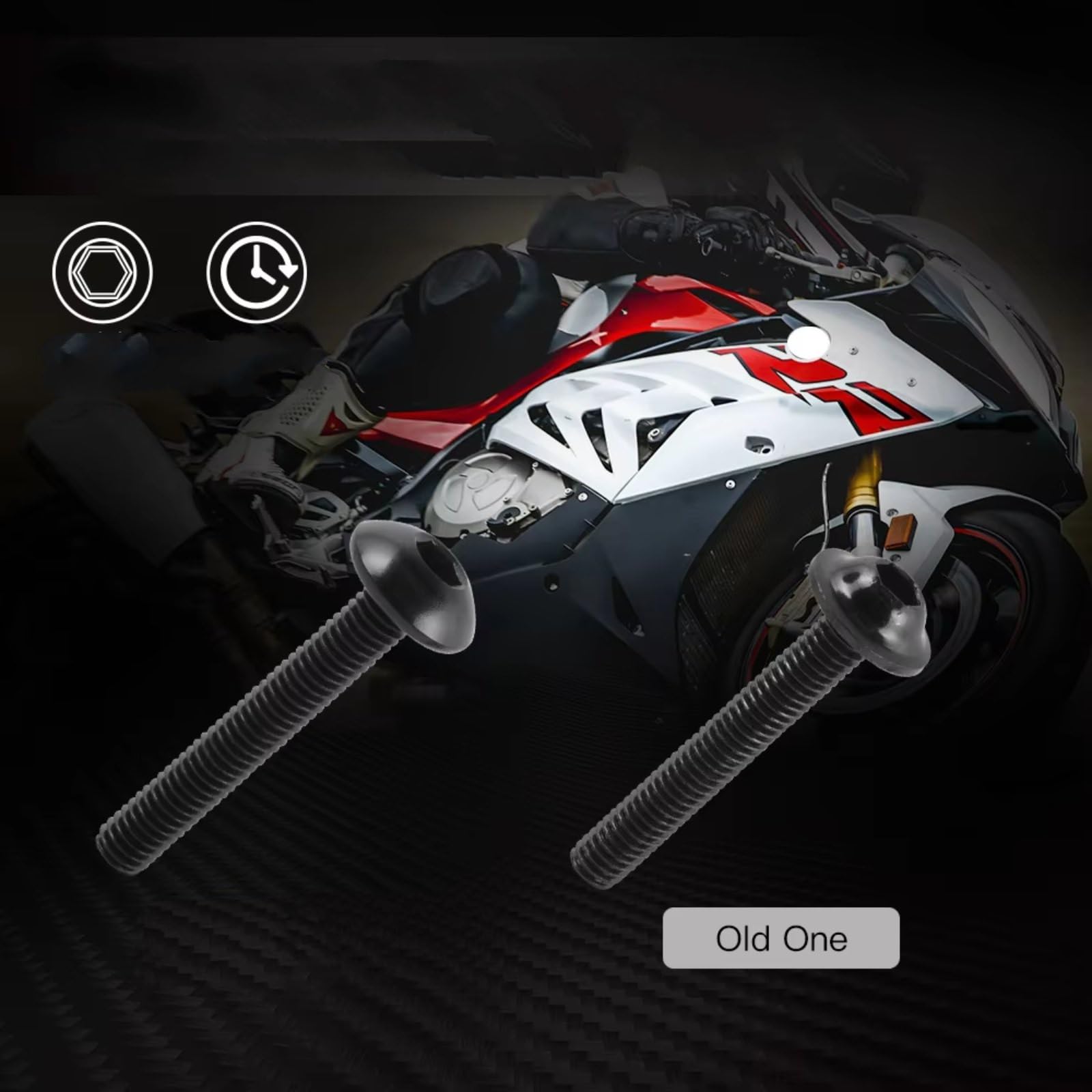 Motorrad Schrauben Kompatibel Mit Yamaha Für YZF Für R1 Für R15 Für R25 Für R3 Für R6 Für R125 Motorrad-Verkleidungsschrauben, Karosserie-Befestigungsclips, Schraubenmuttern-Set, 155 Stück(Black)