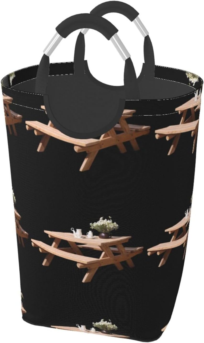 Simple small tea table Square storage bag 50L, suitable for multiple scenes, foldable dirty clothes storage basket.