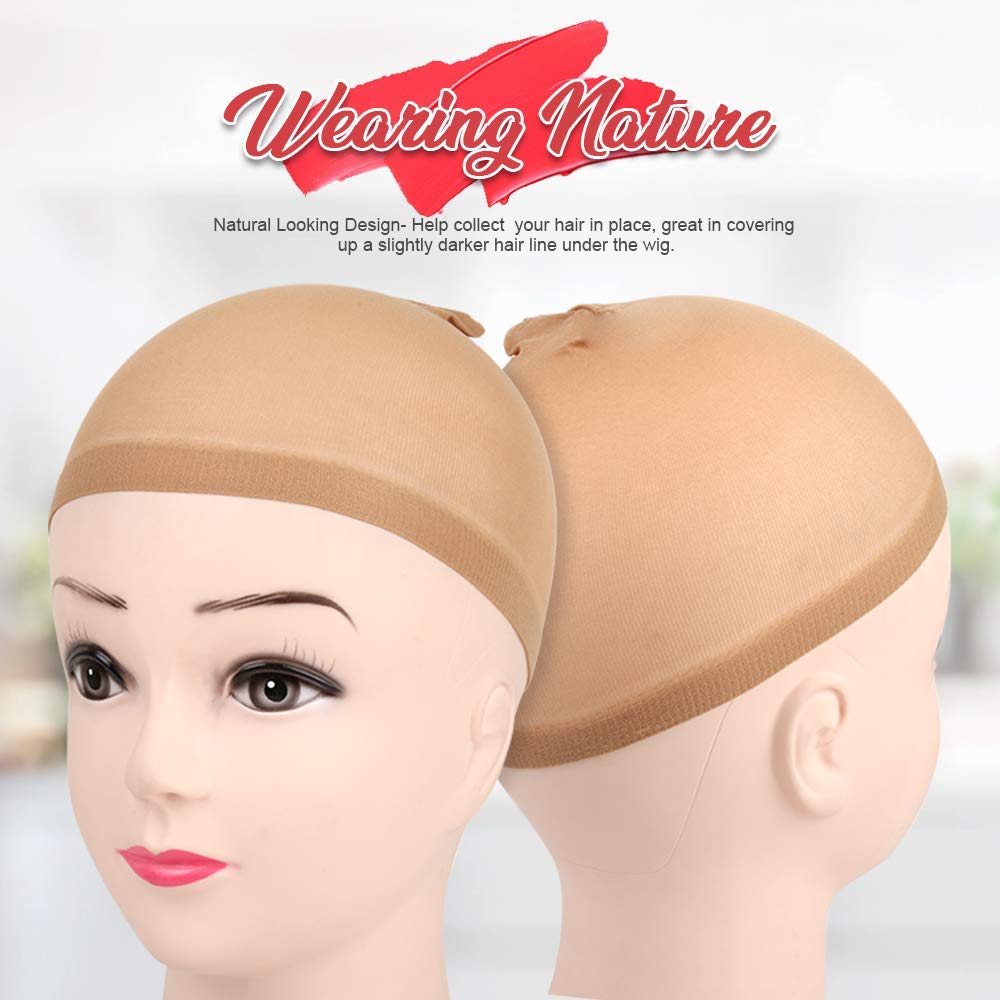 Miss Lirenn® 02 PCS Hair Wig Caps, Light Brown, Breathable, 2-Pack, Stretchable and Washable - Image 5 thumbnail