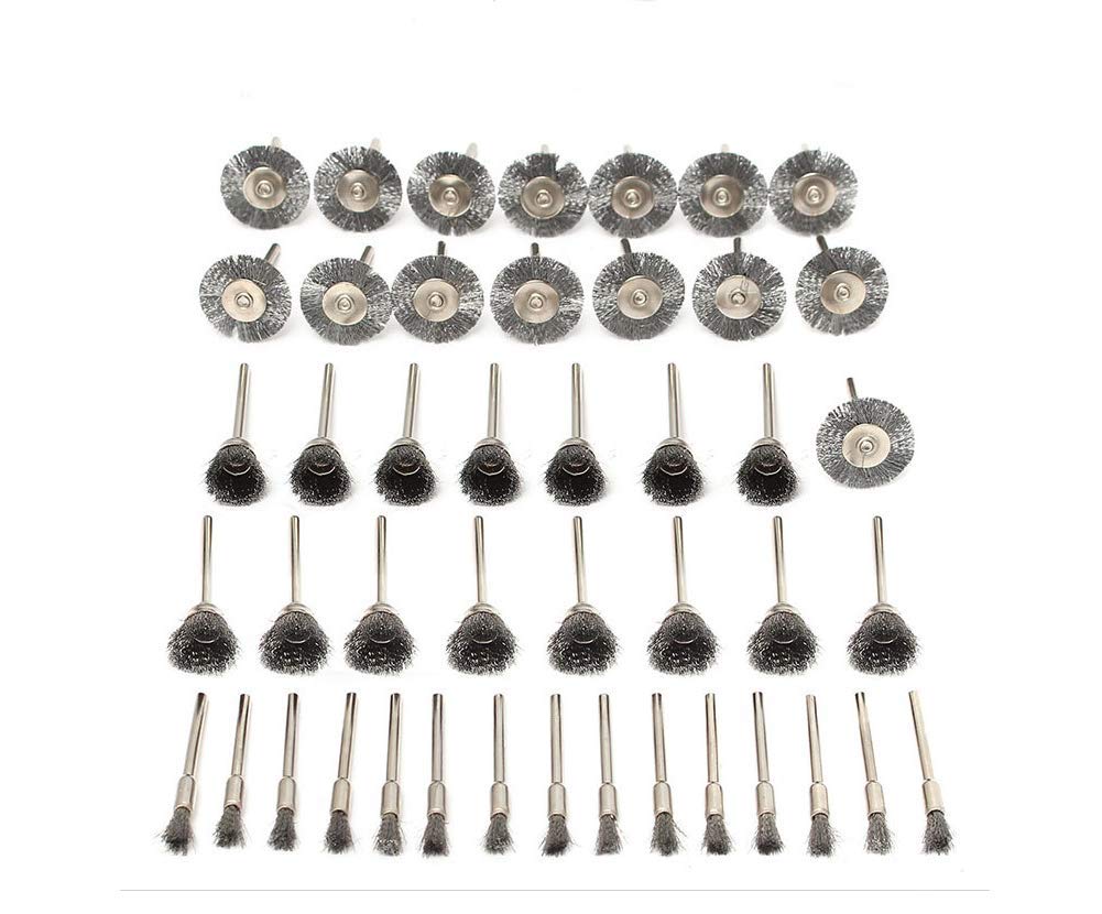 Set 15 Spazzole Metalliche Per Utensili Rotanti - Per Lucidatura E Rimozione Ruggine - Foto 3