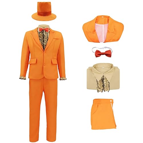 Orange Costume Suits Blue Blazer Tuxedos Halloween Outfits Cosplay Costumes