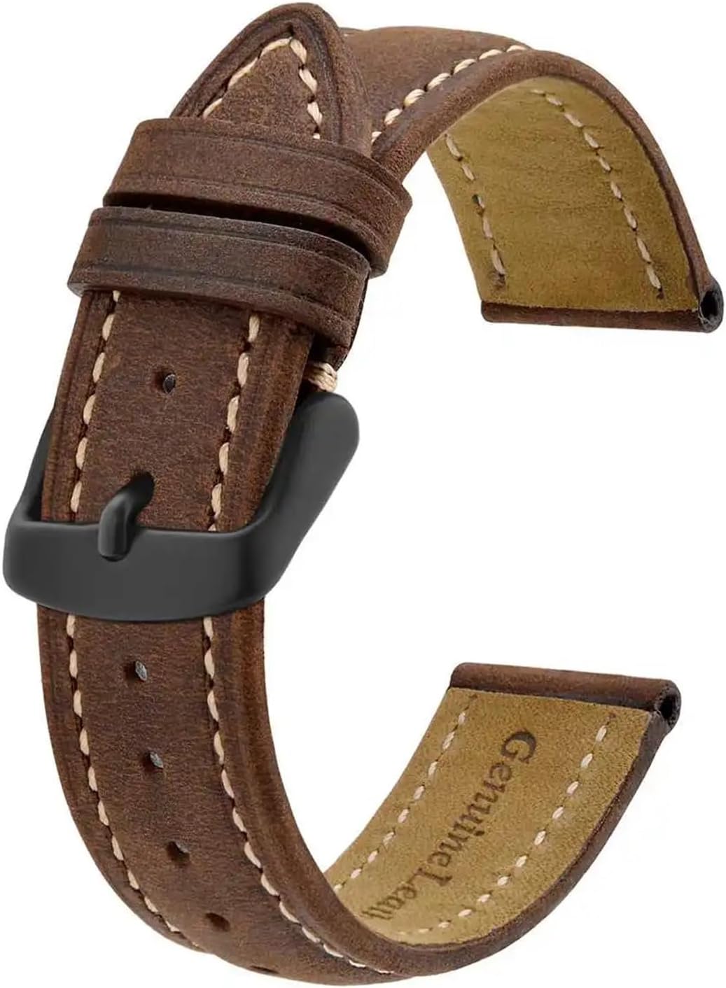 MJMT06 Geniune Leather Watch Strap 18mm 20mm 22mm 23mm Replacement Bracelet Vintage Watchband Men Wristband