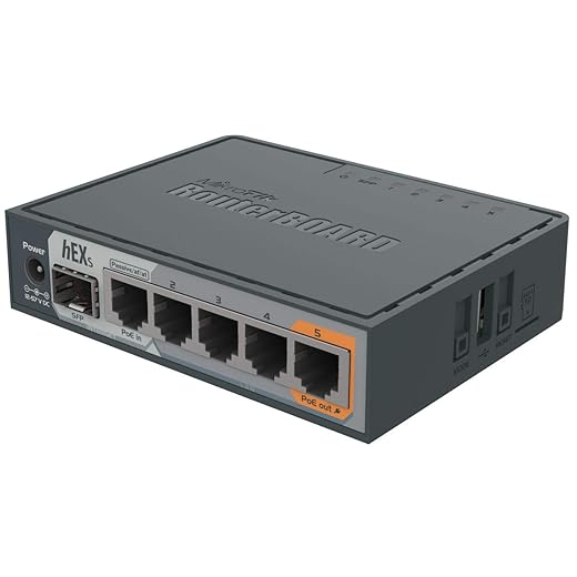 MikroTik Roteador Gigabit Ethernet HEX S com porta SFP (RB760iGS)