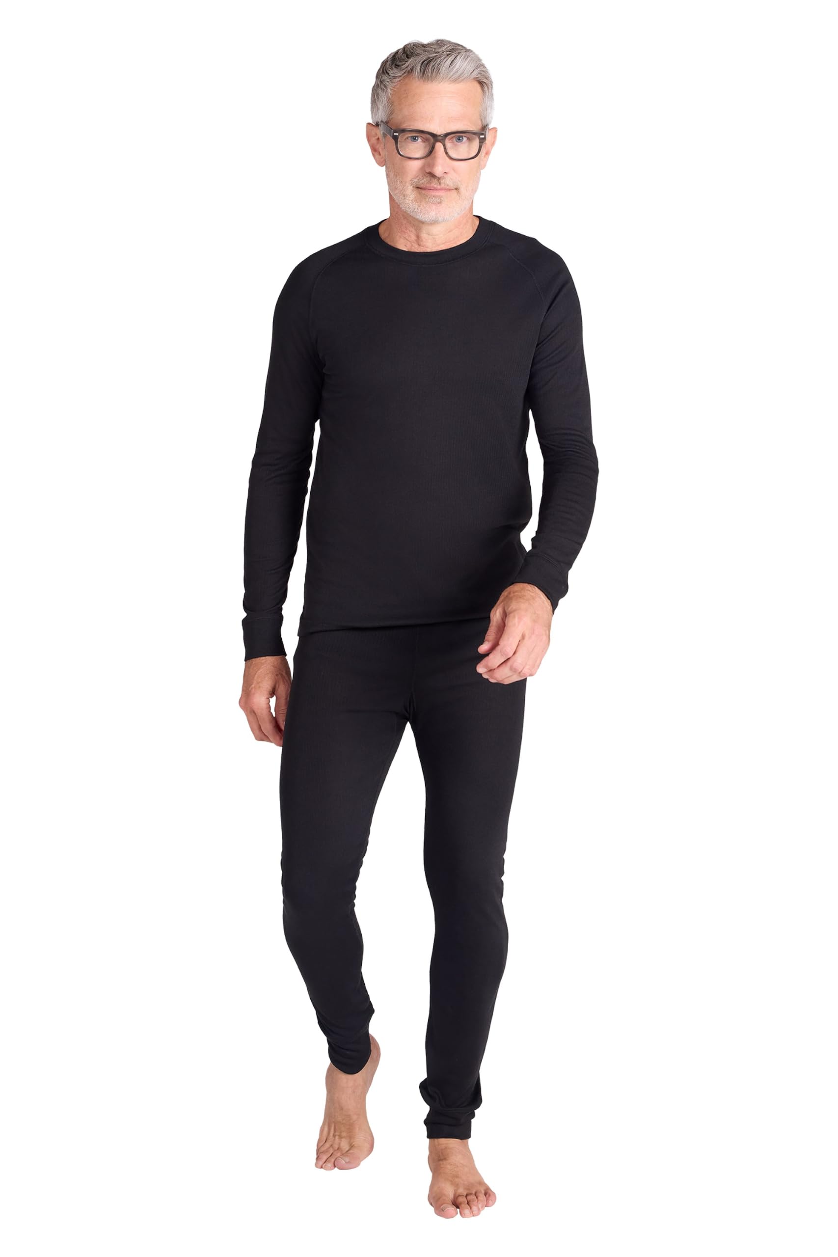 Talus Mens Thermal Top & Pants Set - Black