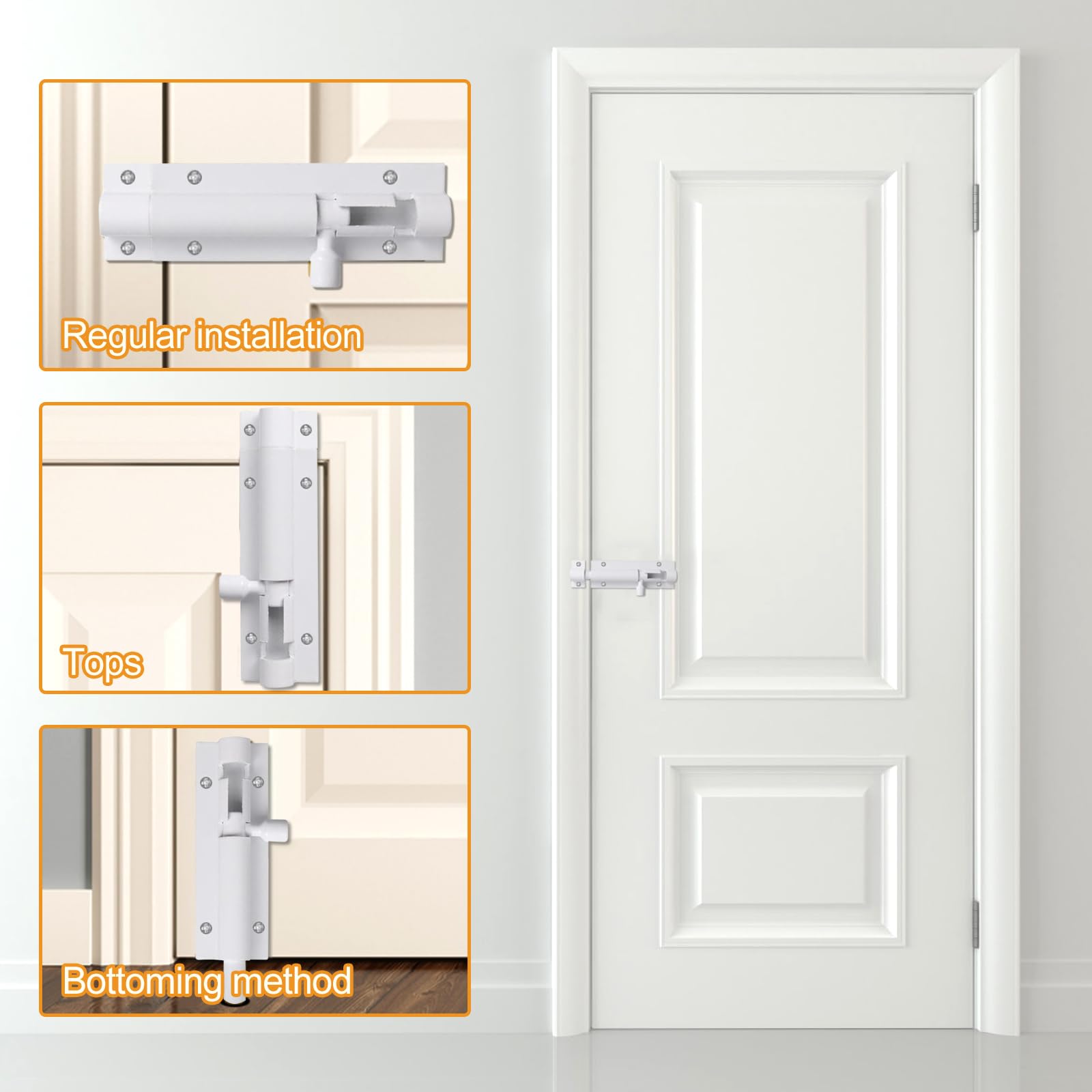 Catenella Di Sicurezza Per Porte - Doppio Set Antifurto Con Viti - Foto 7