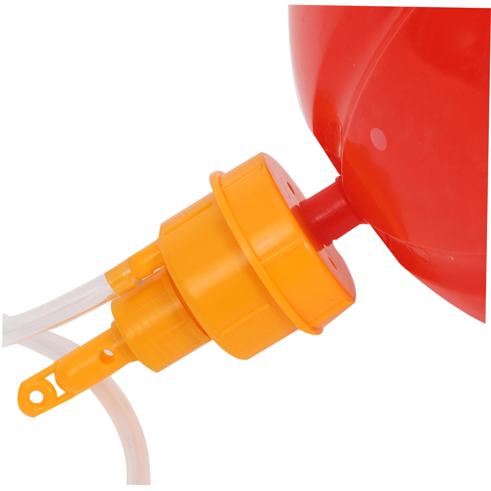 Abbeveratoio Automatico per Anatre e Oche, in Pp Rosso | Livello Acqua Regolabile, Installazione Semplice, Contenitore Peso Integrato, Uso in Allevamento Avicolo