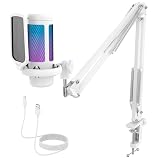 Mikrofon USB do gier TONOR TC310+ z regulowanymi trybami RGB i jasnością, idealny do strumieniowego nagrywania podcastów, studia nagraniowego na YouTube. Kompatybilny z komputerem,Maciem Biały