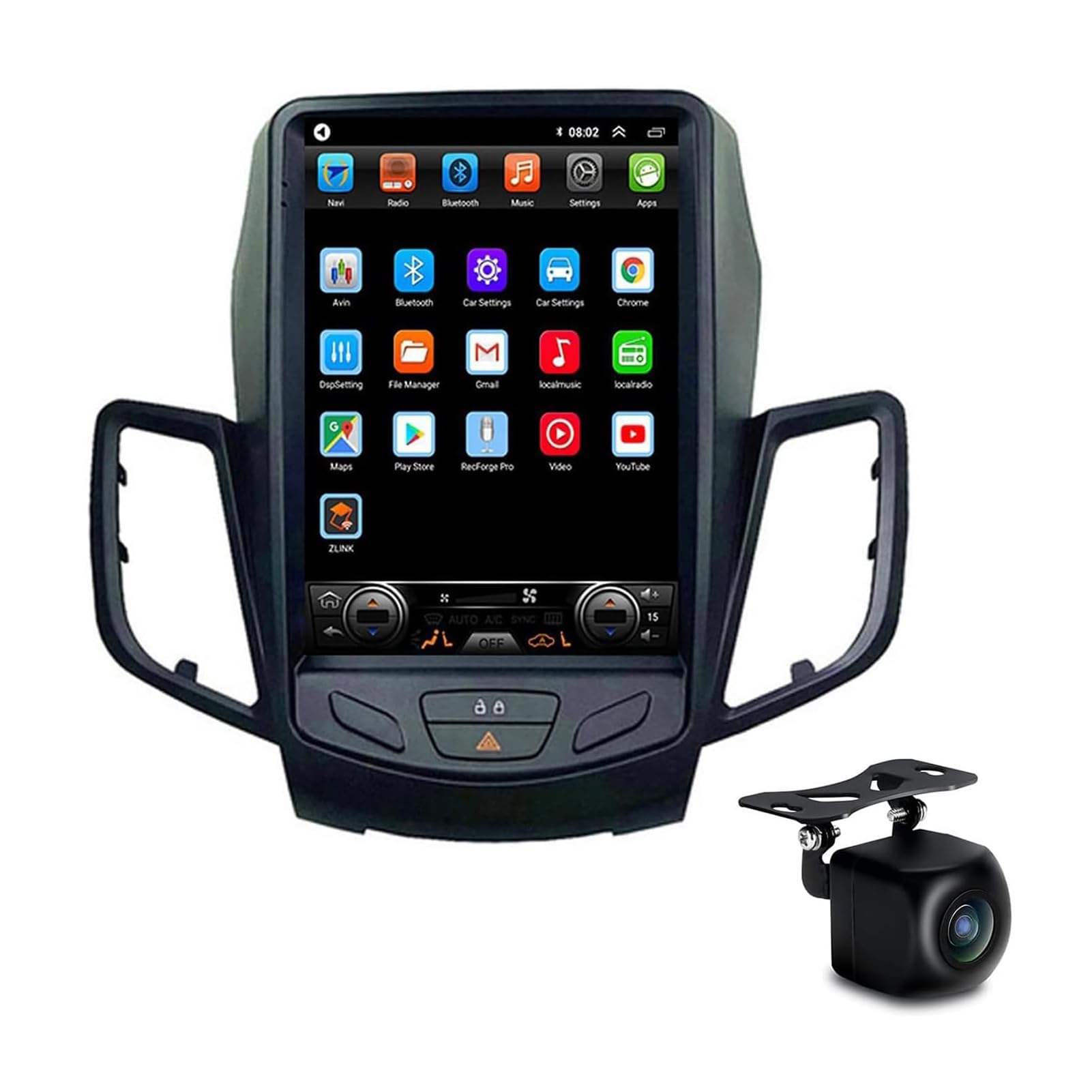 Radio de Coche Android 12 Radio para Ford Fiesta 2009-2017 Navegación GPS 9,7 Pulgadas Unidad Principal HD Pantalla Táctil Reproductor Multimedia Compatible con WiFi Bluetooth SWC FM USB Cámara HD — view 11