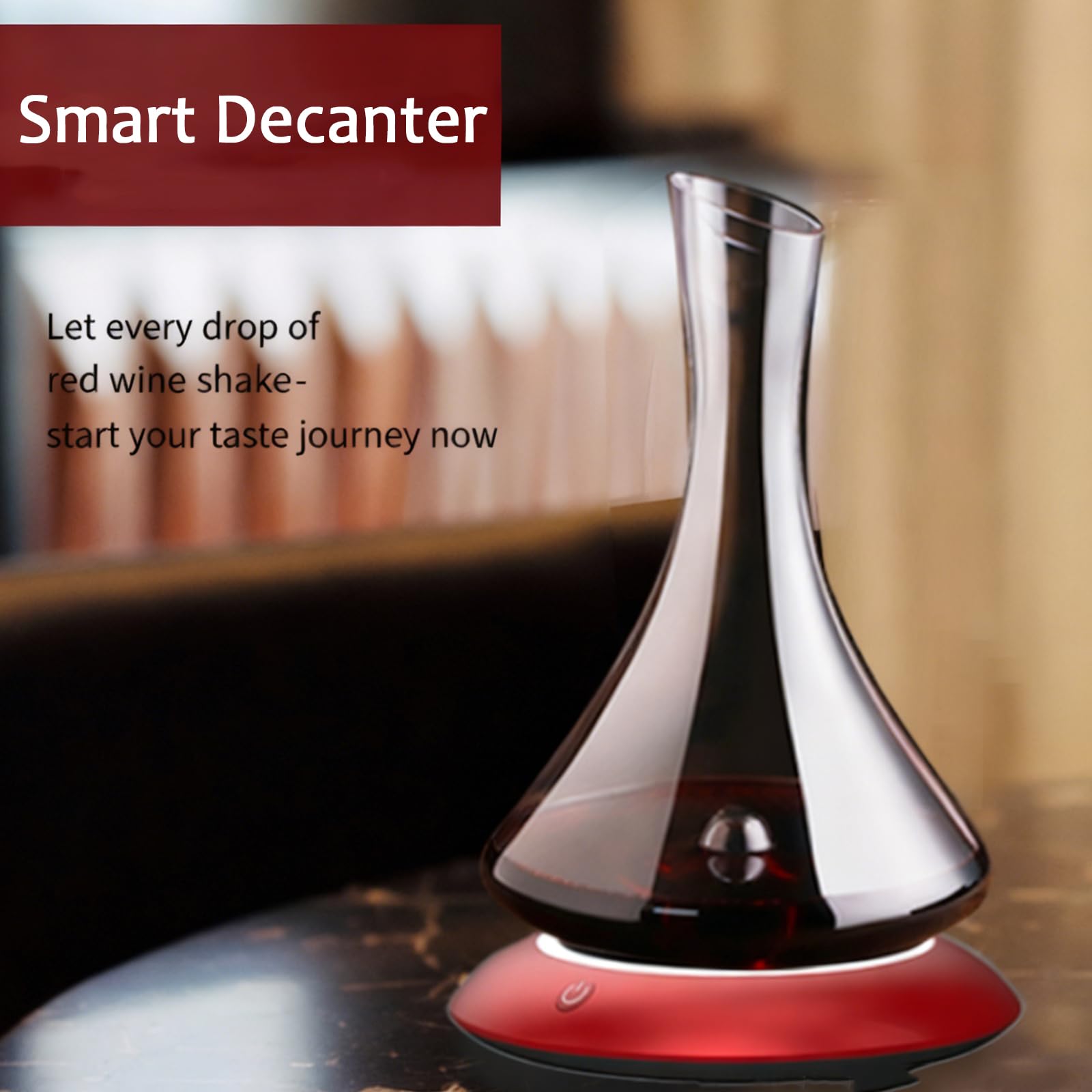 Décanteur électrique pour aérateur de vin, fonctionnement en un clic, filtre en acier inoxydable, éclairage ambiant, idéal pour bars, restaurants et réunions de famille