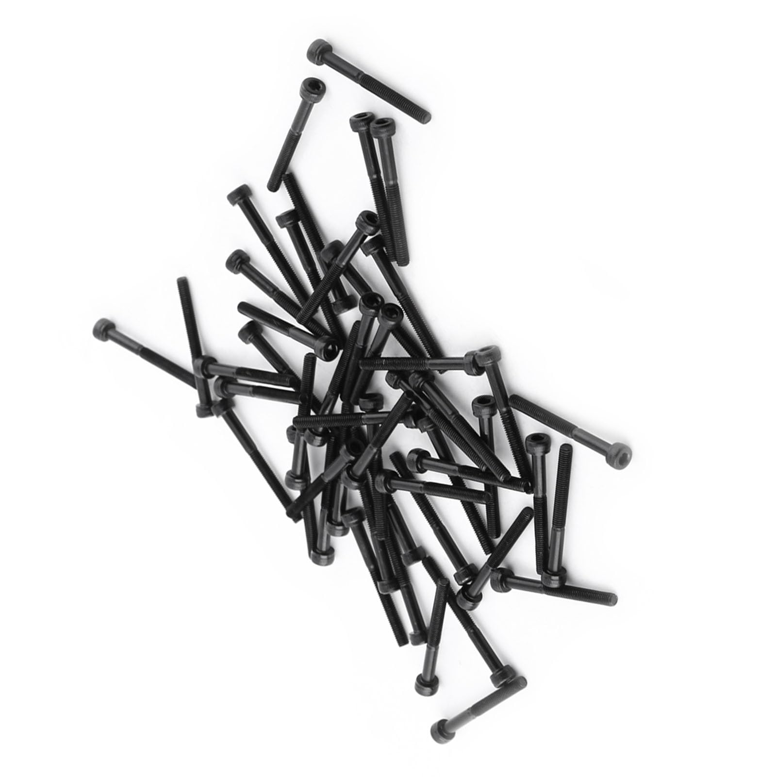 Hex Socket Head Screws, High Strength Fastening Bolts for Industrial Machinery Construction 12.9 Alloy Steel Black Oxide M3 x 50mm 50PCS