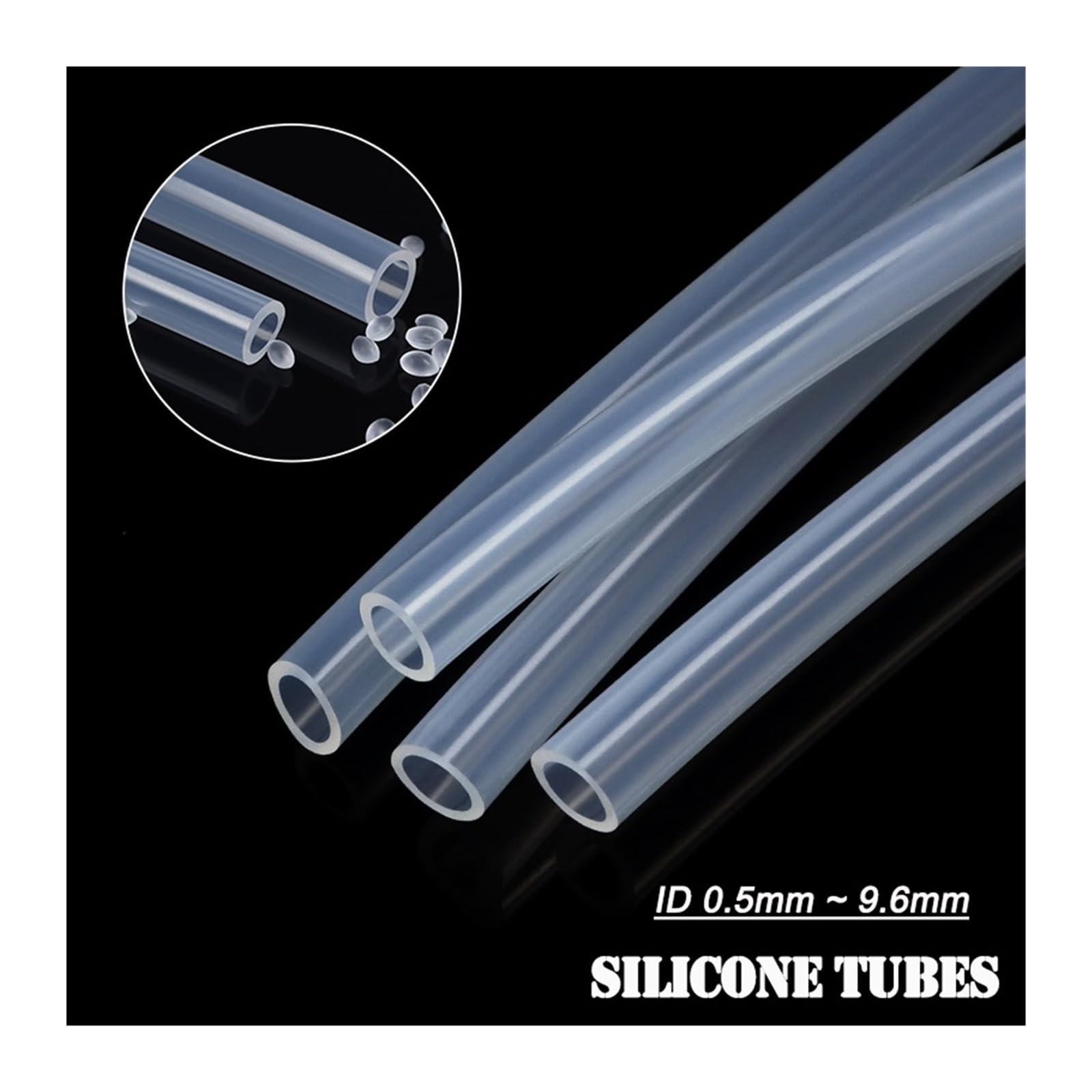 Tubo in silicone Tubo flessibile trasparente da 2 m Tubo in silicone resistente alle alte temperature for uso domestico(2 METERS_7.9X12.9MM)