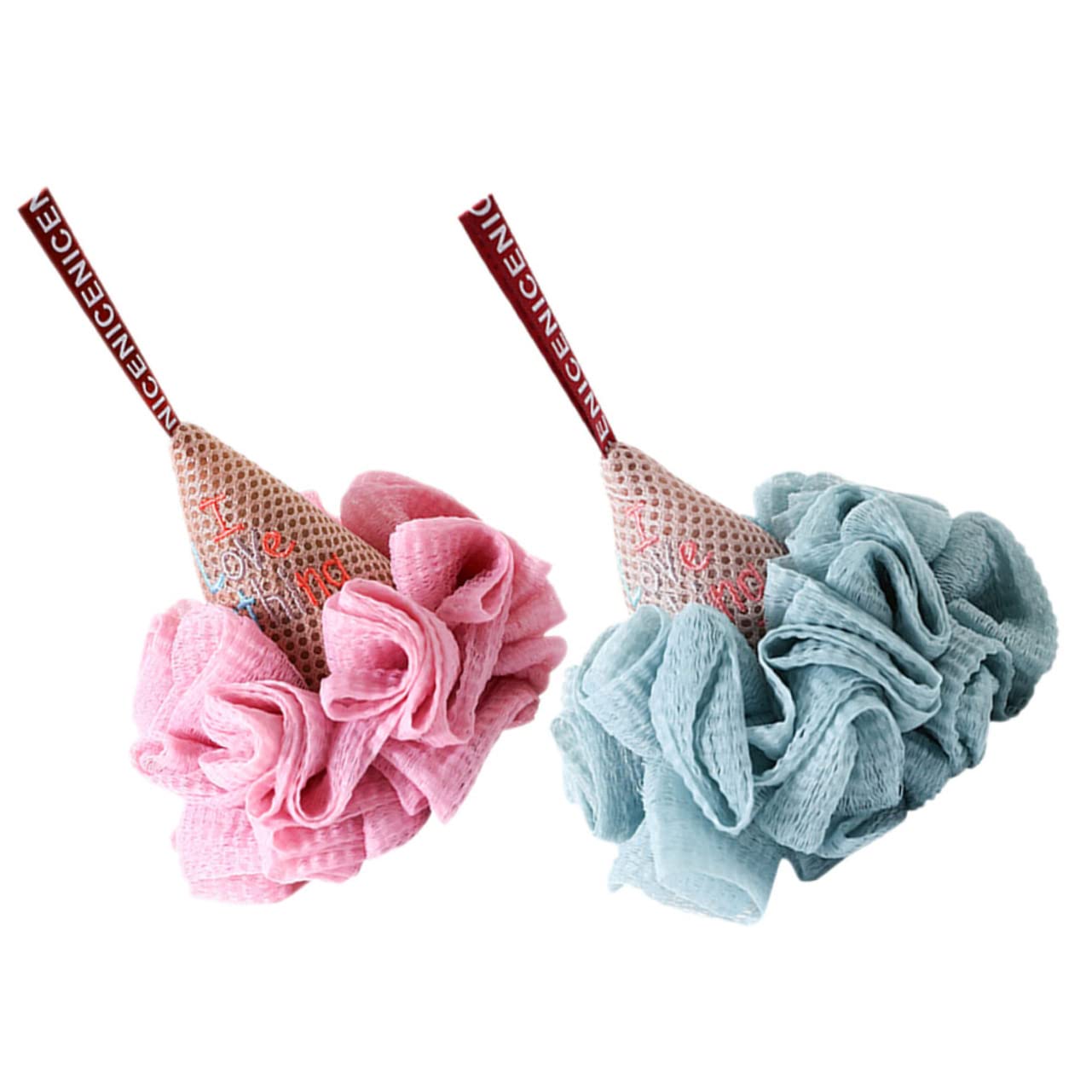 Ipetboom 8piezas Esponja De Exfoliante Forma De Helado De Loofah Para Baño Accesorios De Exfoliación Para Mujeres Rica y Diseño Divertido