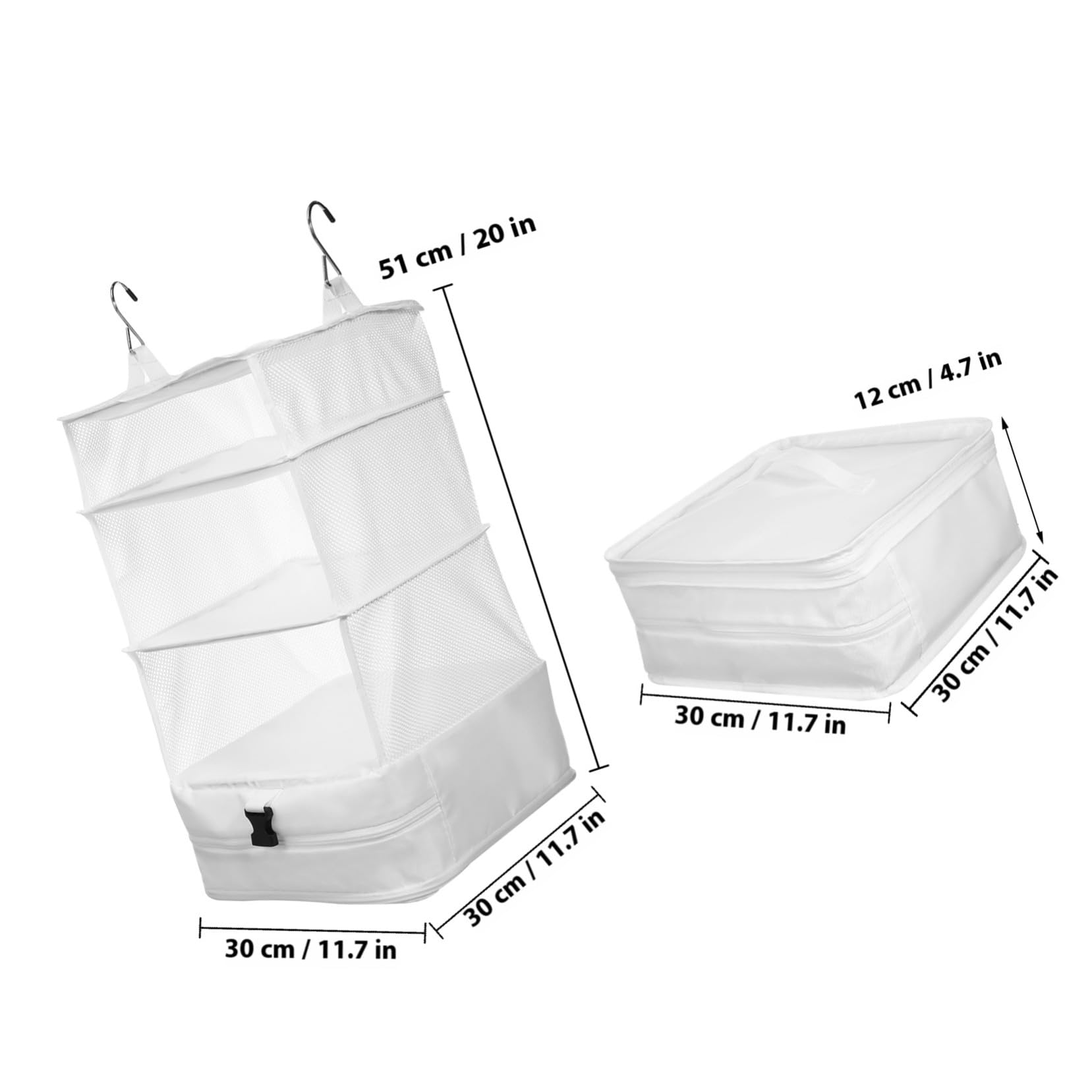 Uonlytech Organizador Colgante de Ropa con Compartimentos Resistente Tela Oxford Bolsa de Almacenamiento para Viaje y Armario Compacto y Fácil de Colgar