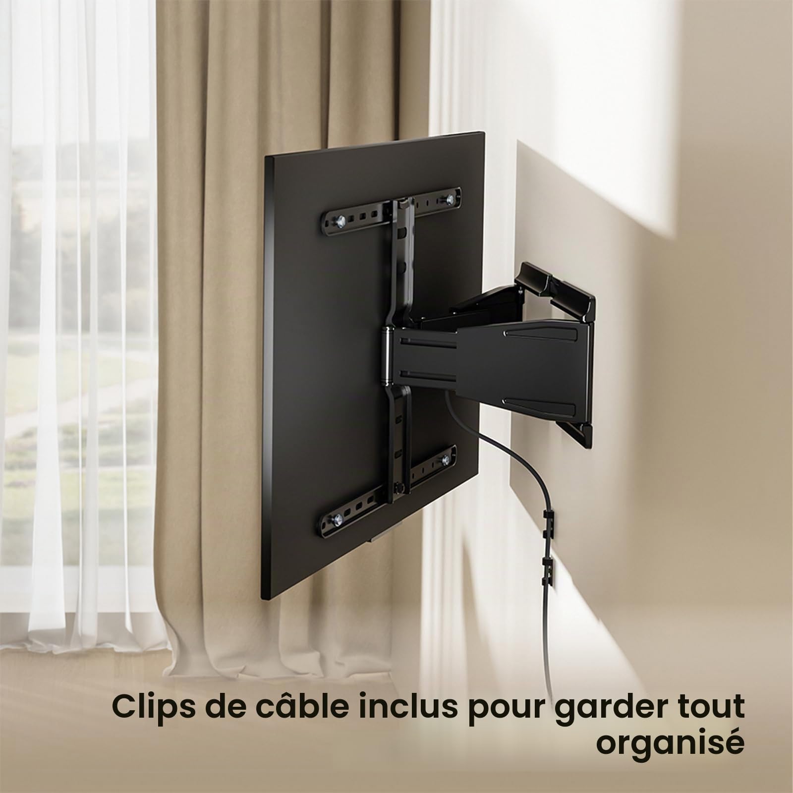 VALUE Support TV Mural, Ultra-Fin, 43-90 Pouces, jusqu'à 50 kg