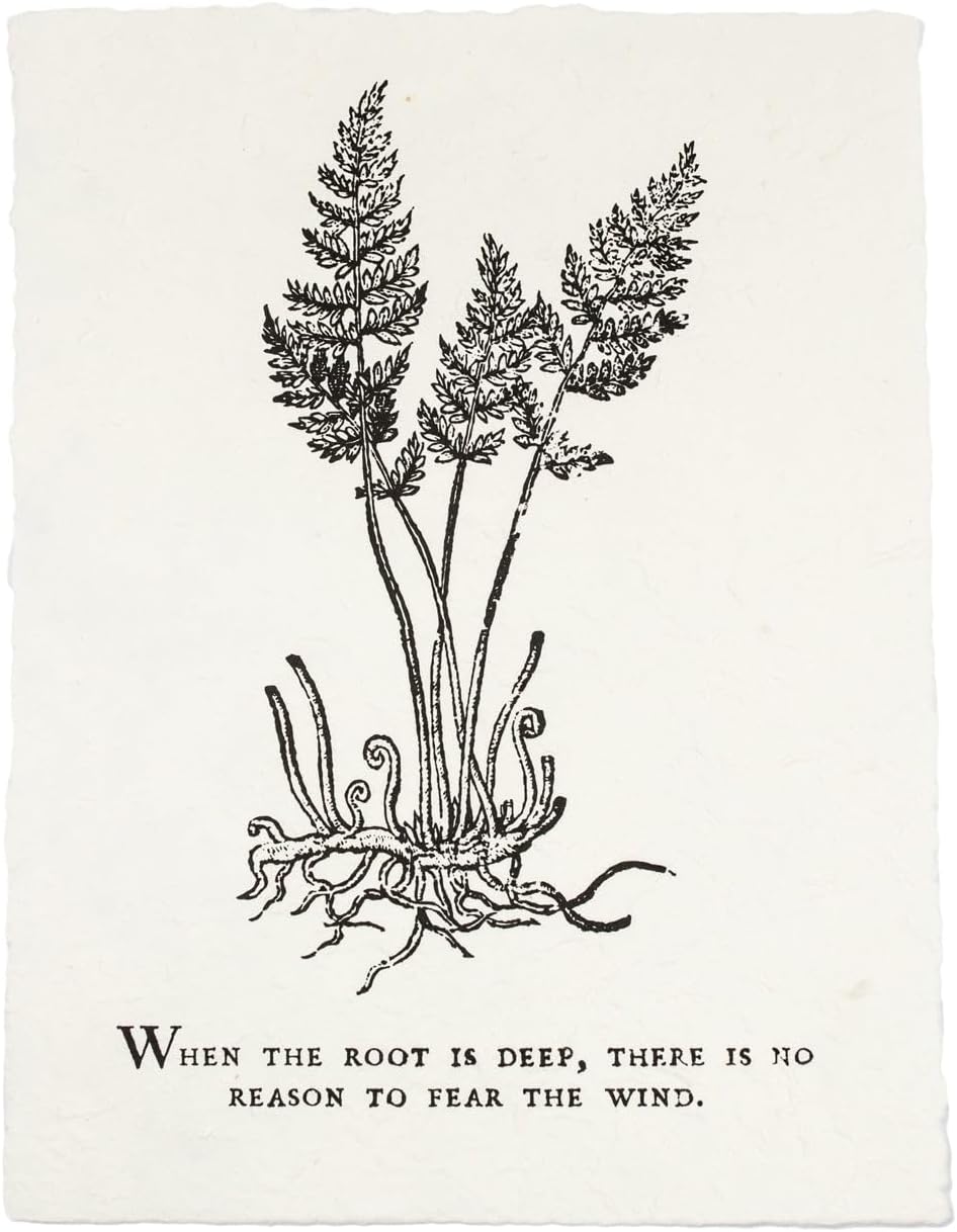 Sugarboo Botanical Paper Prints: 16x12 “Each Flower Must Grow” Paper Print - for Bedroom, Kitchen, and Living Space Decor