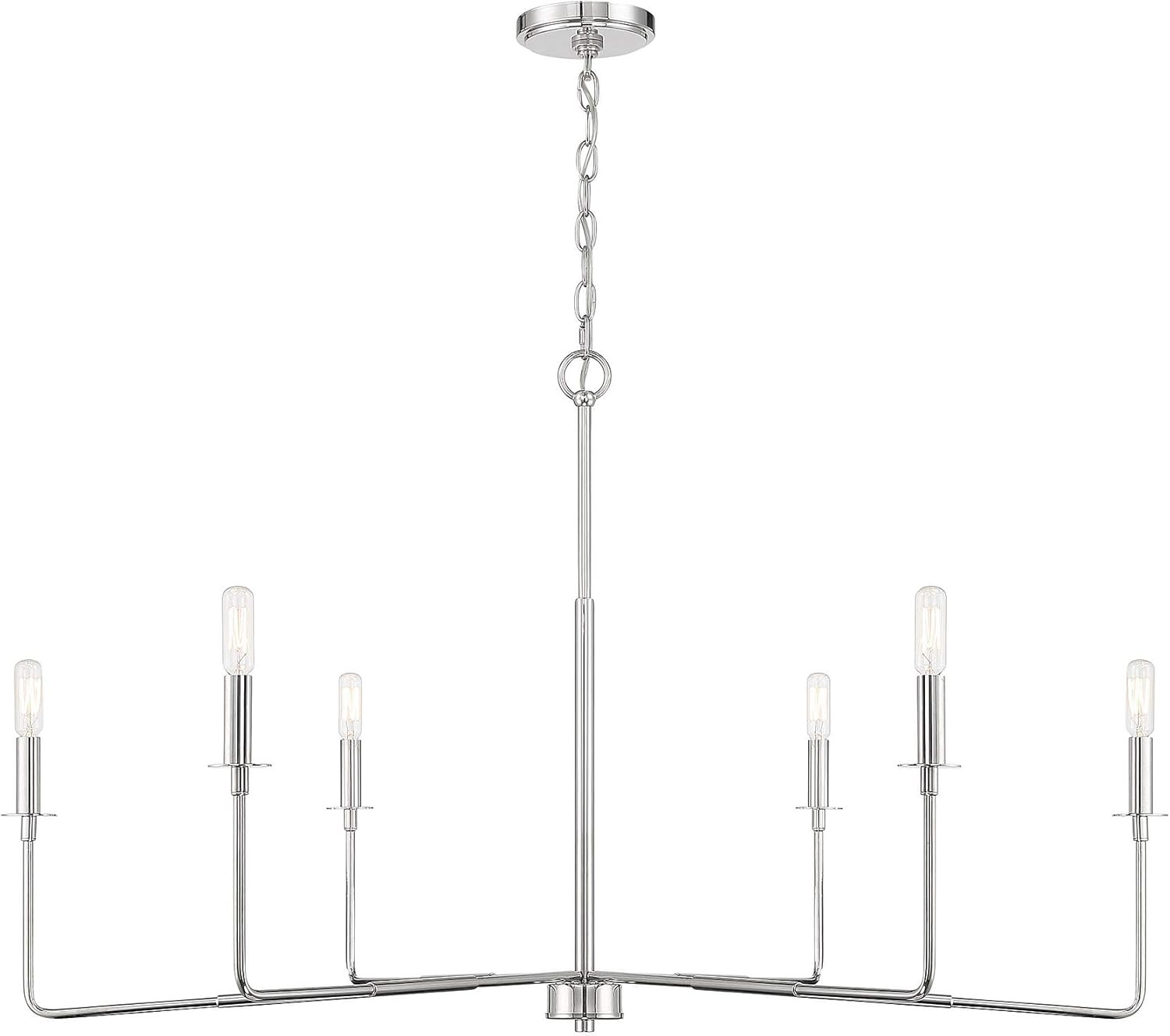 Savoy House 1-2221-6-89 Salerno Modern Farmhouse Chandelier, 6-Light 360 Total Watts, 25" H x 42" W, Matte Black