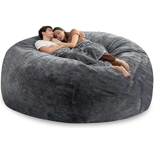 Giant Beanbag Chair 6FT Bean Bag Chairs for Adults with Filler, Reading Chair Cloud Boneless Couches for Living Room Furniture Memory Foam, Lazy Sofa, Comfy Lounge Chairs Indoor for Bedroom Gaming