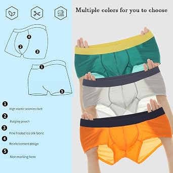 Men Sexy Thin Transparent Boxer Briefs U Convex Pouch Underwear Shorts Smooth Underpant