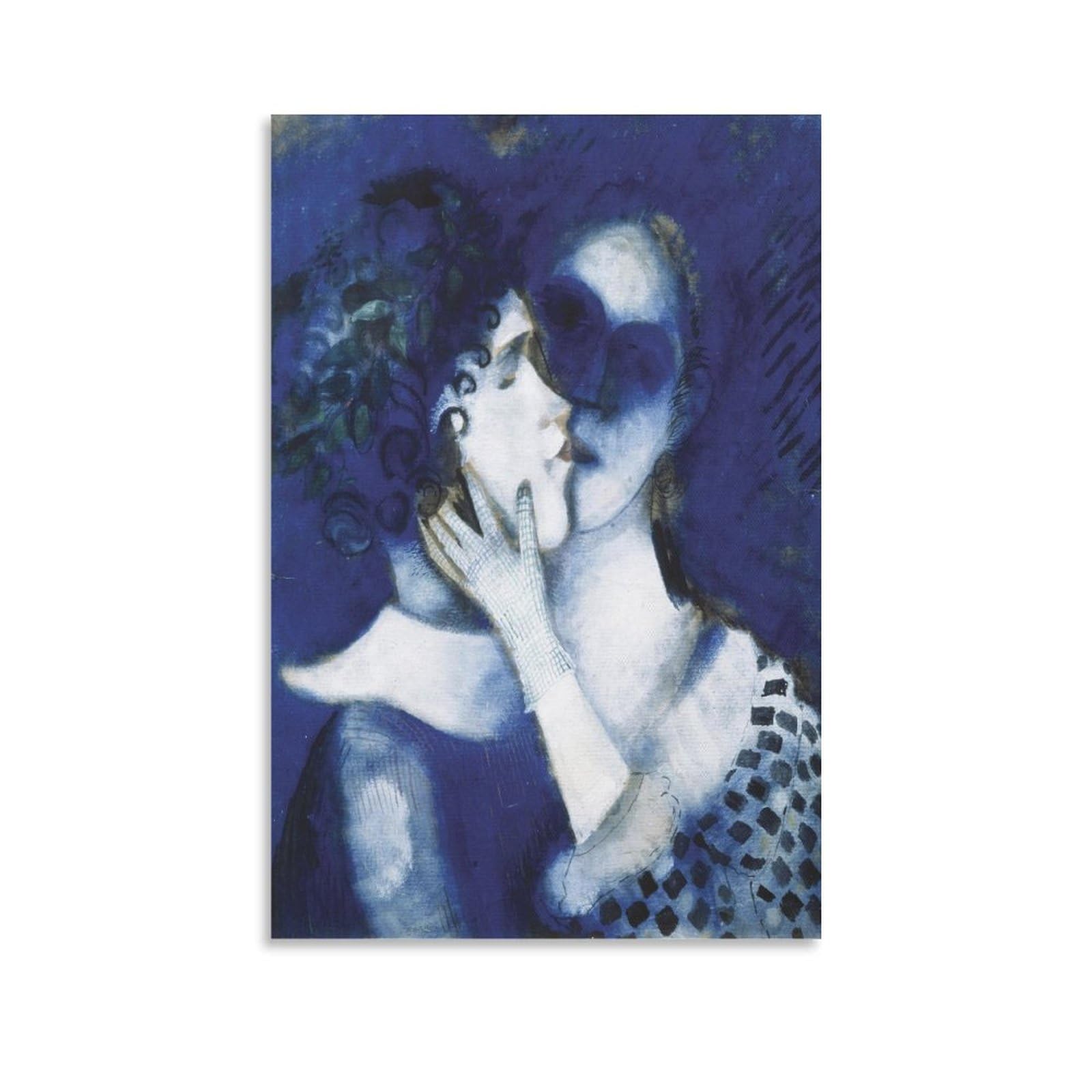 Amazon.com: Marc Chagall Art Prints《Blue Lovers》Classic Vintage