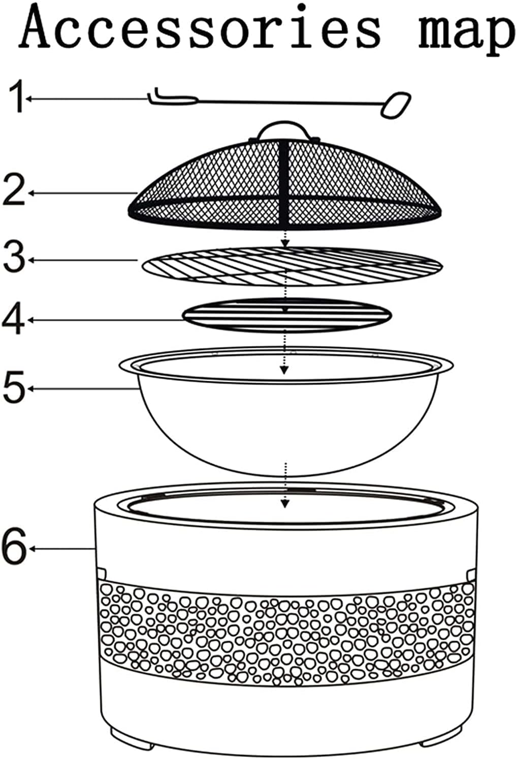 Outdoor Fire Pit Fire Pit Outdoor,Backyard Patio Garden Fireplace BBQ Grill Firepit Bowl Outdoor Heaters & Fire Pit Fire Pits for Large with Grill