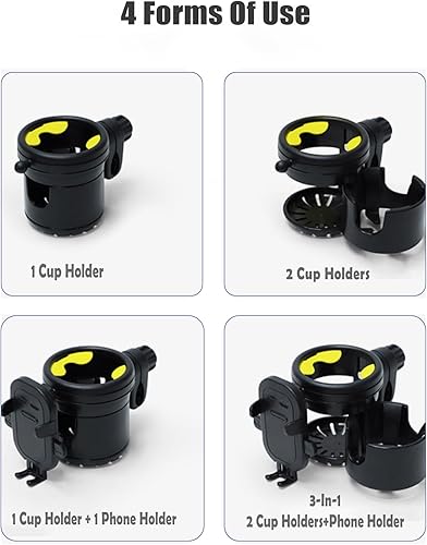 Miniatura 8 de Paquete combinado de movilidad 3 en 1, gancho, teléfono y portavasos para caminante, soporte portátil para bebidas para silla de ruedas y cochecitos