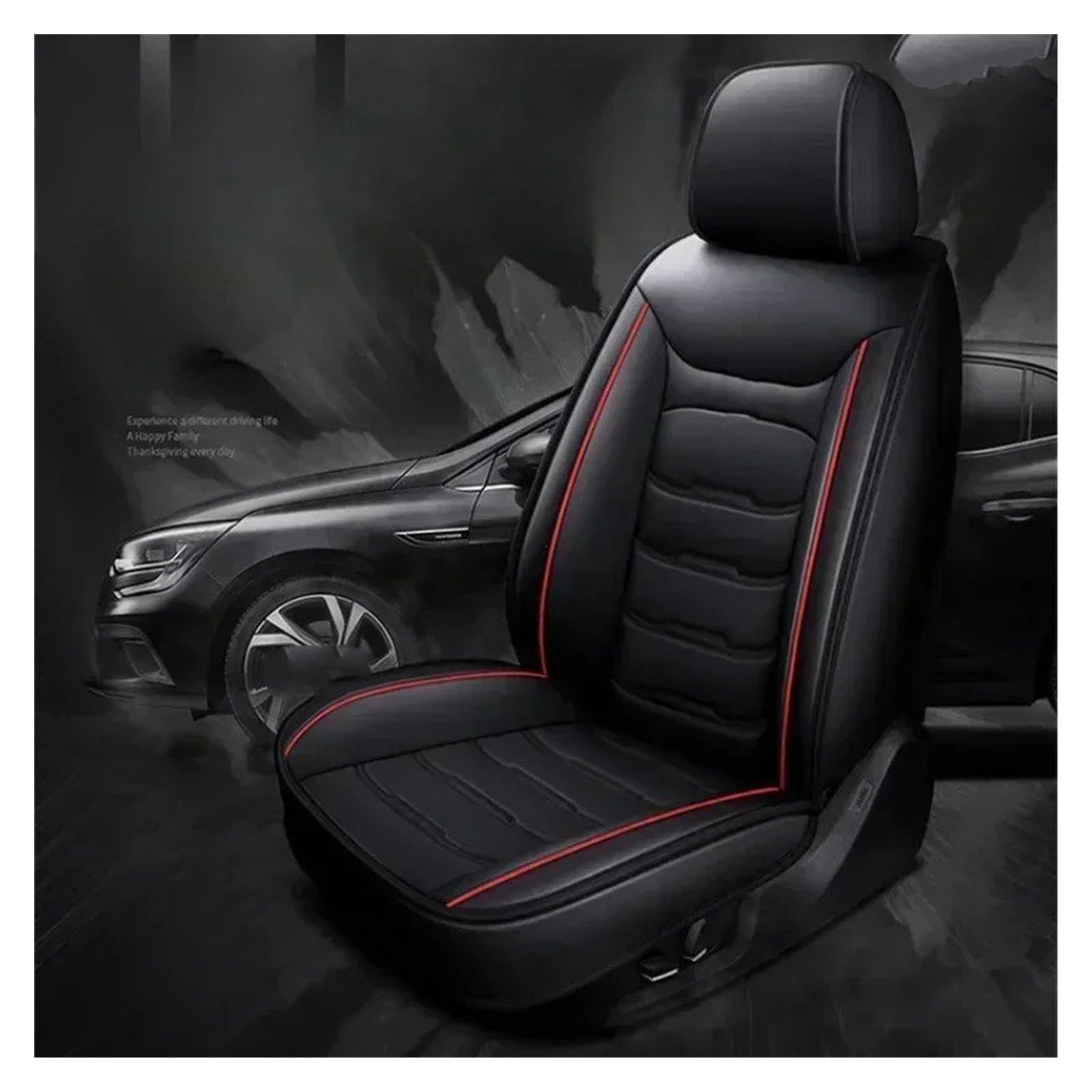 Cubre Universal Protector Banco Frontal Dividido para Las Cuatro Estaciones Ajuste Universal para Mayoría Los SUV Fundas Asiento Cuero PU Individual