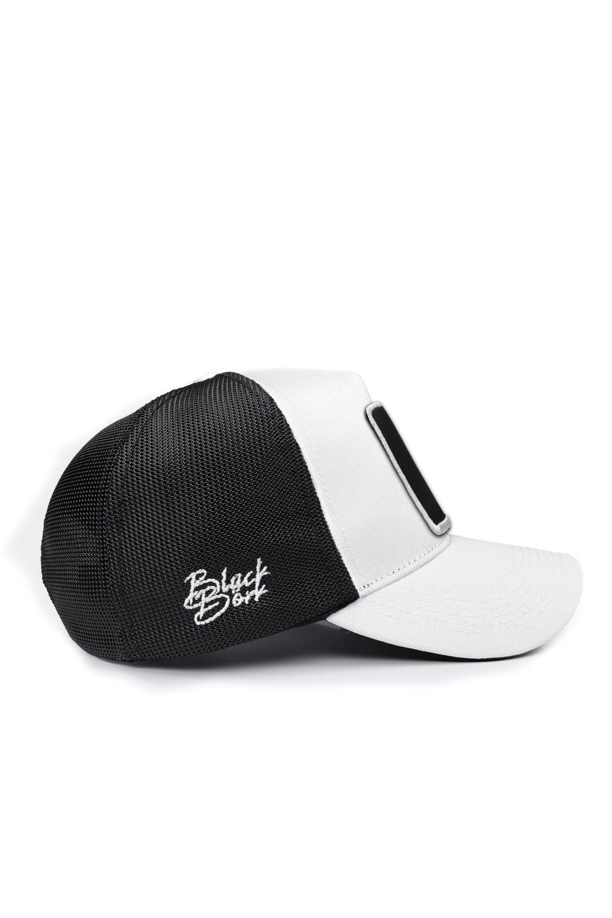 Gorra de Trucker Premium Blanco - Negro con Parche Pantera Sombra