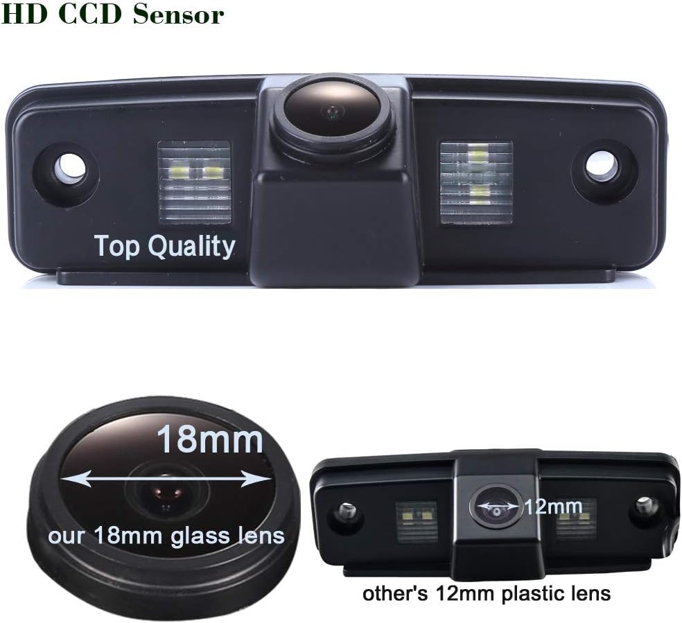 Super HD Vehicle Camera 1280x720 Pixels 1000 TV Lines Vehicle Car Rear View Backup Camera, 170° Viewing Angle Reversing Camera for Toyota Prado Subaru Outback Impreza WRX Forester Tribeca SG