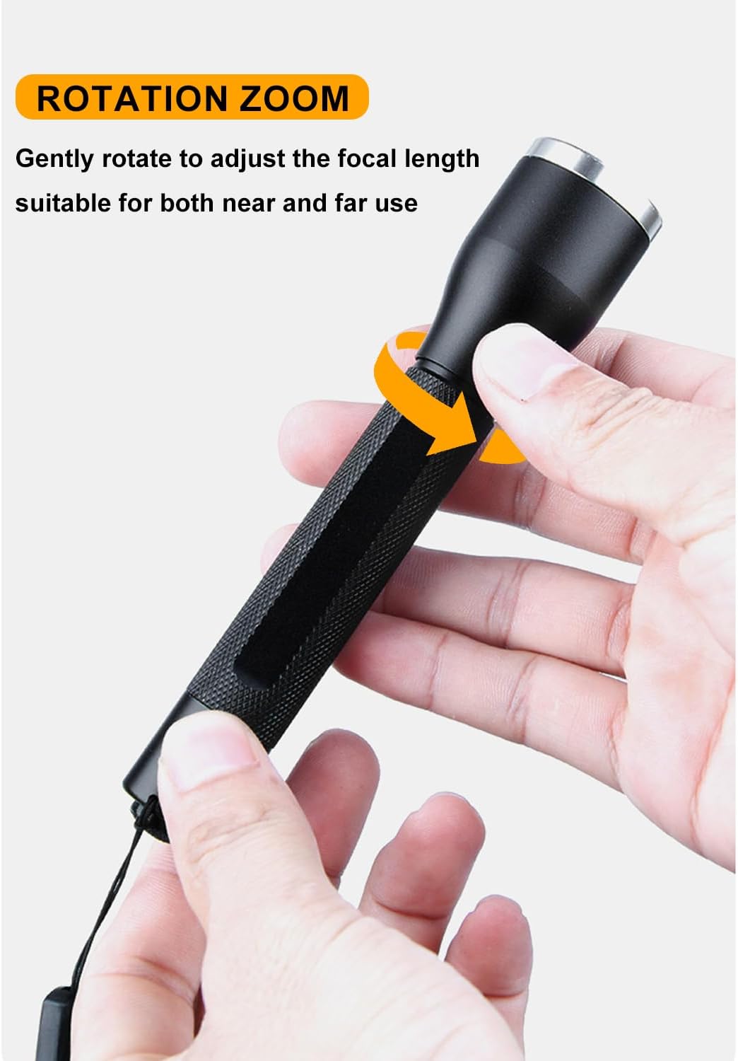 LED Flashlight with 2 AA Batteries, Portable Handheld Torch, Bright Light for Camping Hiking Emergency - Compact Battery Powered Flash Light, Black