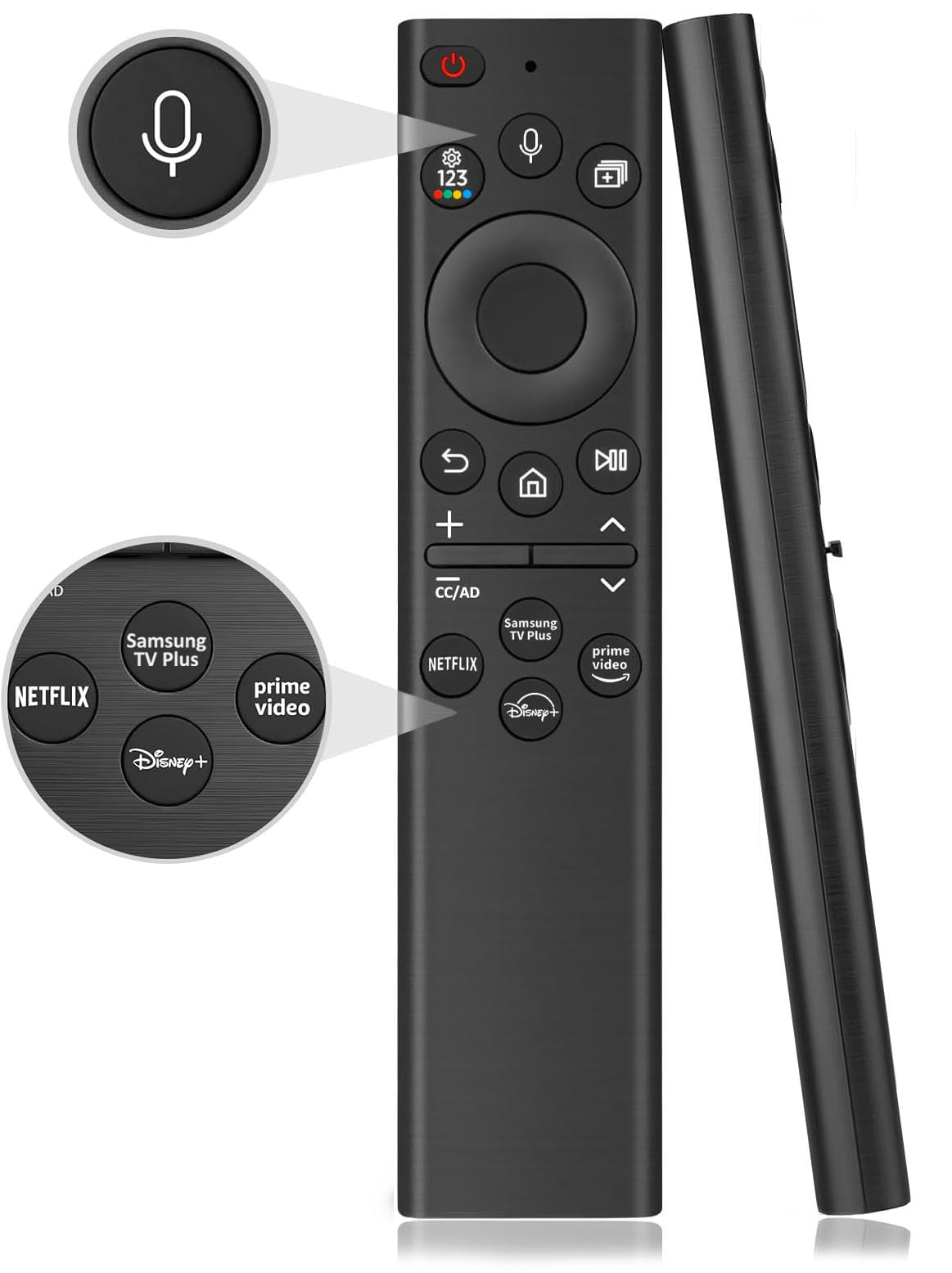 Nowy zamienny pilot głosowy do telewizora Samsung, kompatybilny ze wszystkimi telewizorami Samsung TV Crystal UHD/Neo QLED/OLED/The Frame 4K 8K