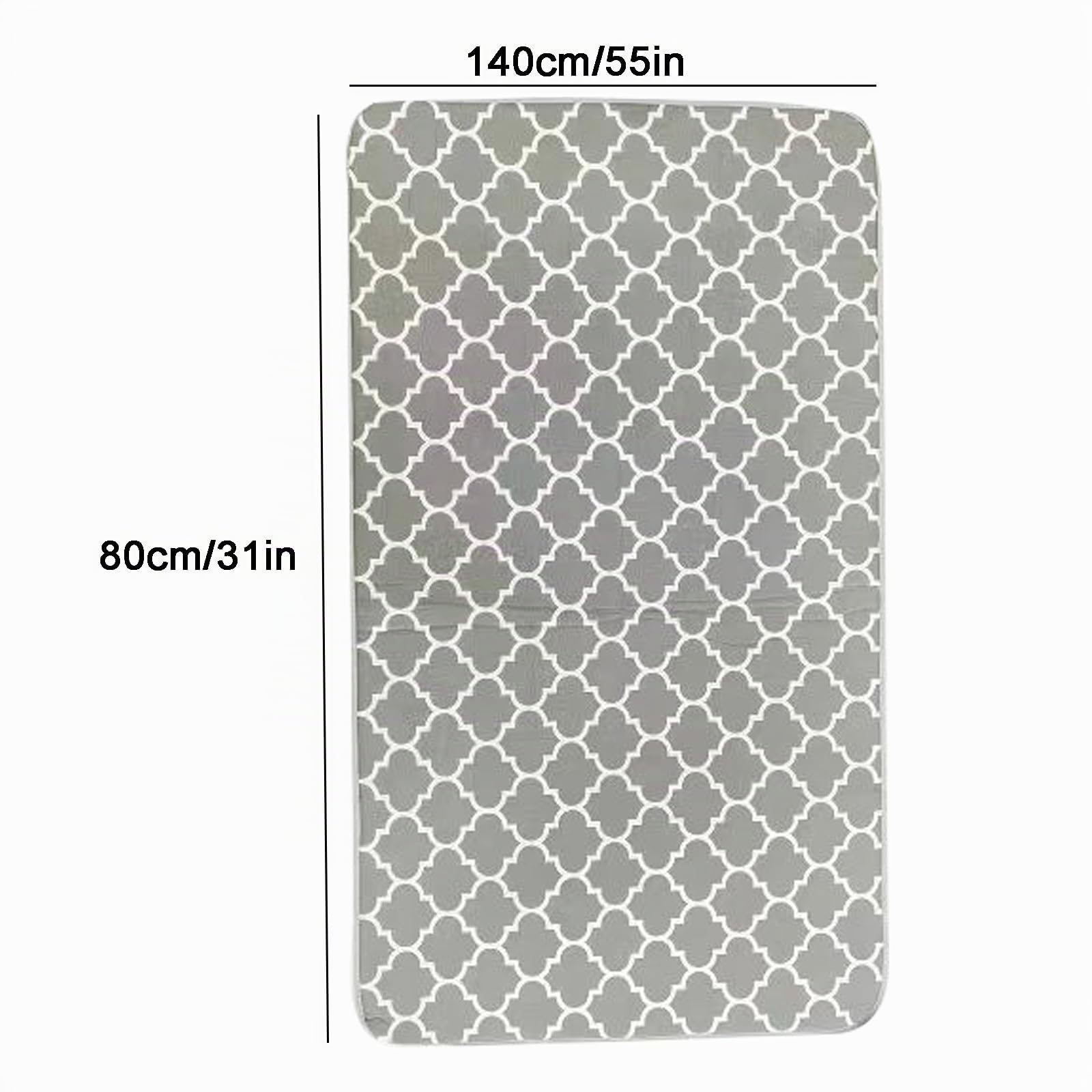 Telo per Stirare sul Tavolo con Cuscinetto in Silicone, Telo da Stiro per Tavolo con Design Innovativo a 6 Strati - Resistente al Calore e Portatile(Size:55 * 31in/140 * 80cm)