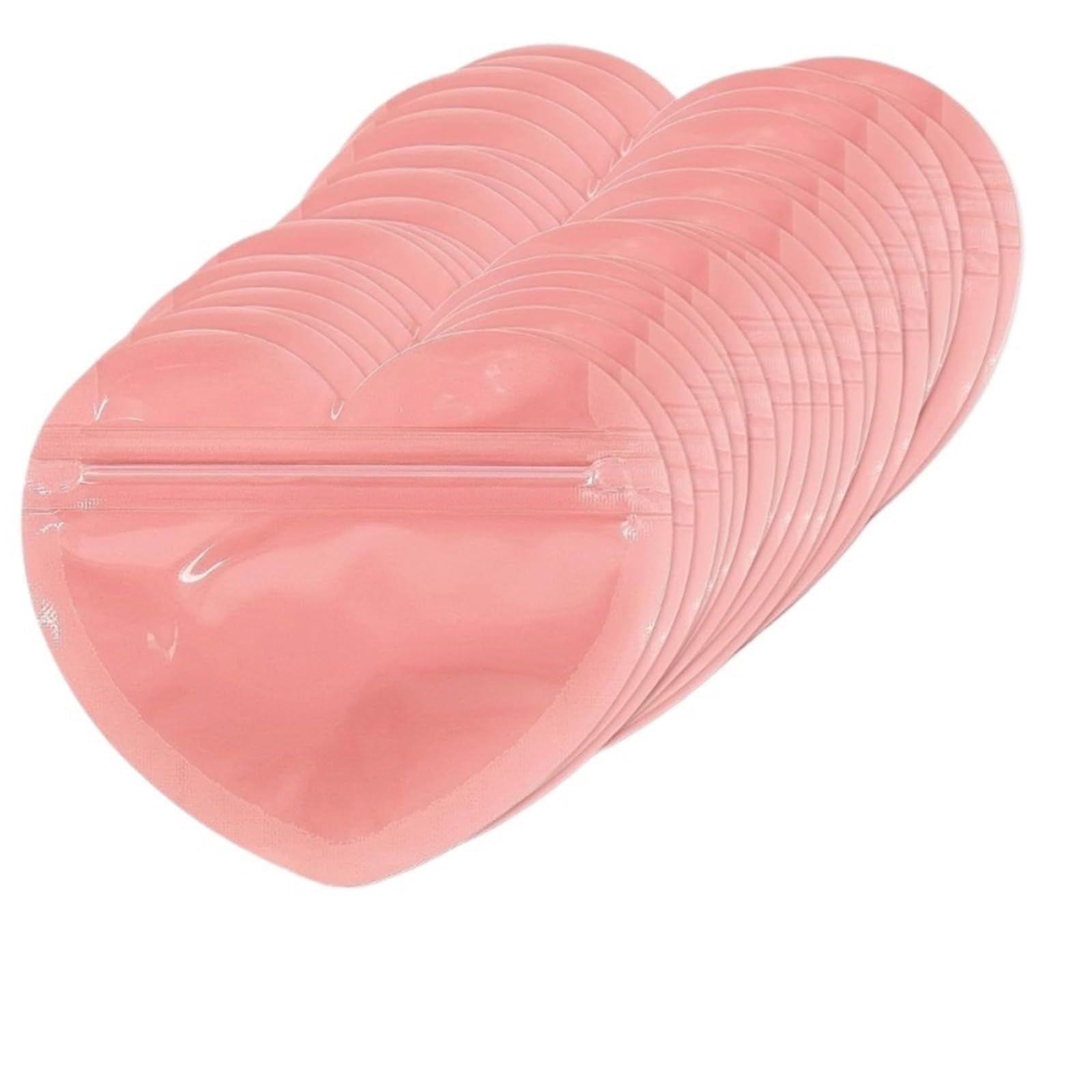 WEOKDFHA Jewelry Storage Bag 100pcs Heart Zipper Jewelry Bag Resealable Pouch for Bead Candy Storage Small Business Packaging