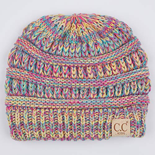Image of C.C Hatsandscarf Kids Beanie Ages 2-5 Warm Chunky Thick Stretchy Knit Slouch Beanie Skull Hats (YJ-847-KIDS)