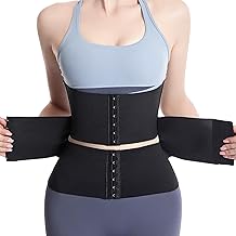 Allanve Corset, Waist Cincher, 3 Tier Strong Pressure, Instant 9 cm Tightening, Amazing Elasticity, Women's Waist Shaper, Adjustable Compression, Tummy Tightening, Lumbar Support, Breathable, Body