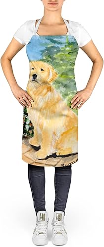 Miniatura 2 de Caroline's Treasures SS8758APRON Golden Retriever - Delantal para cocinar, cocinar, hornear, manualidades, jardinería para adultos, mujeres y