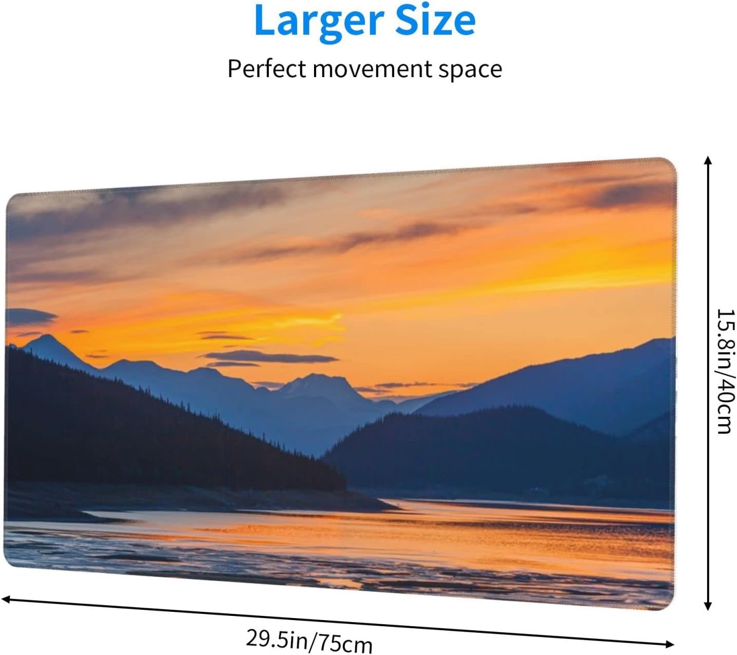Custom Mouse Pad, Personalized Mouse Pad with Picture Text Logo, Customizable Non-Slip Mouse Pads for Desktop, Make Your Own Desk Pad for Gaming Offices Computer Desk Accessories 16x29.5in