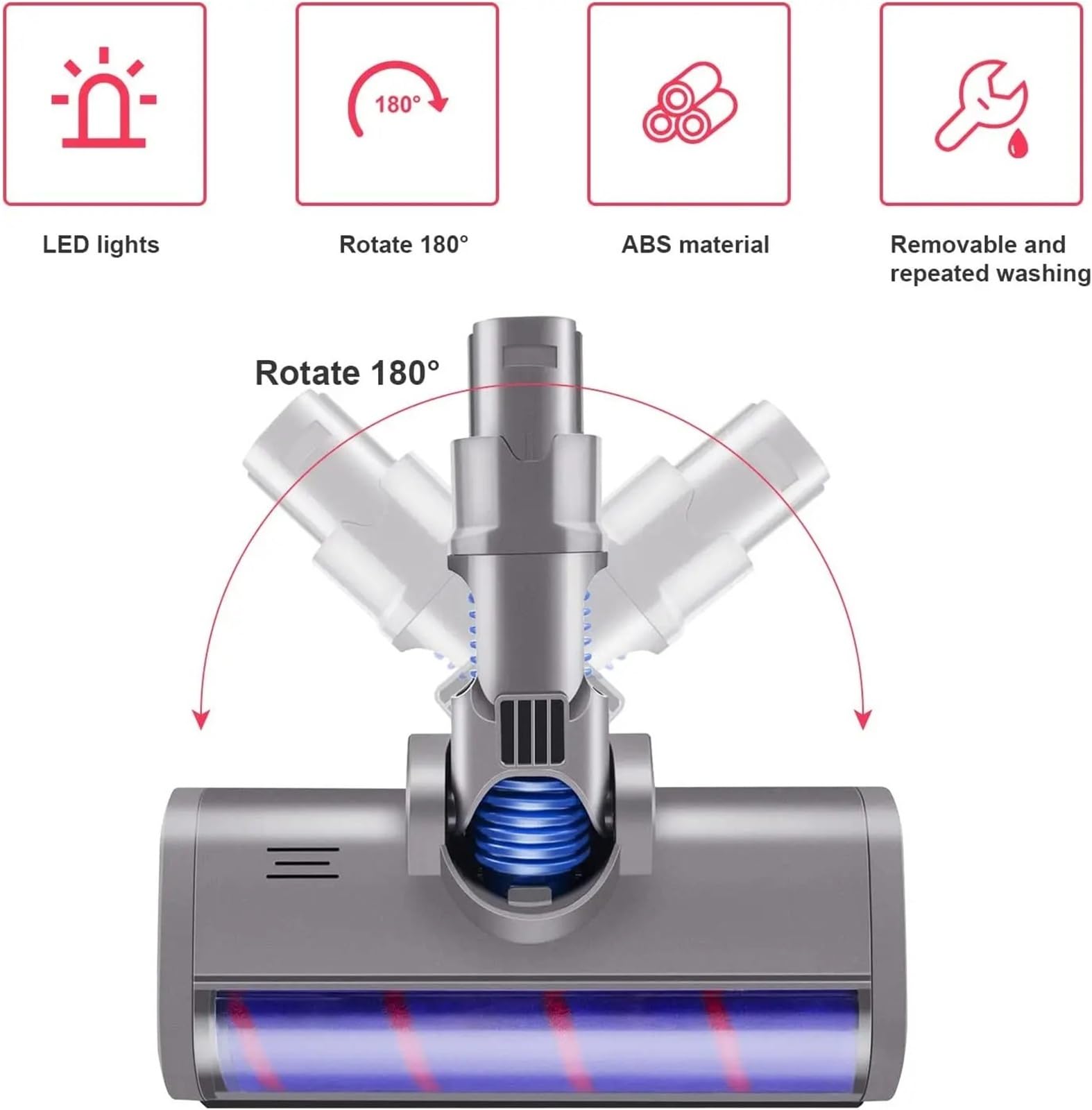 Accesorios de cepillo de suelo con cabezal de rodillo barredor suave for aspiradora, Compatible con Dyson V6 DC58 DC59 DC61 DC62