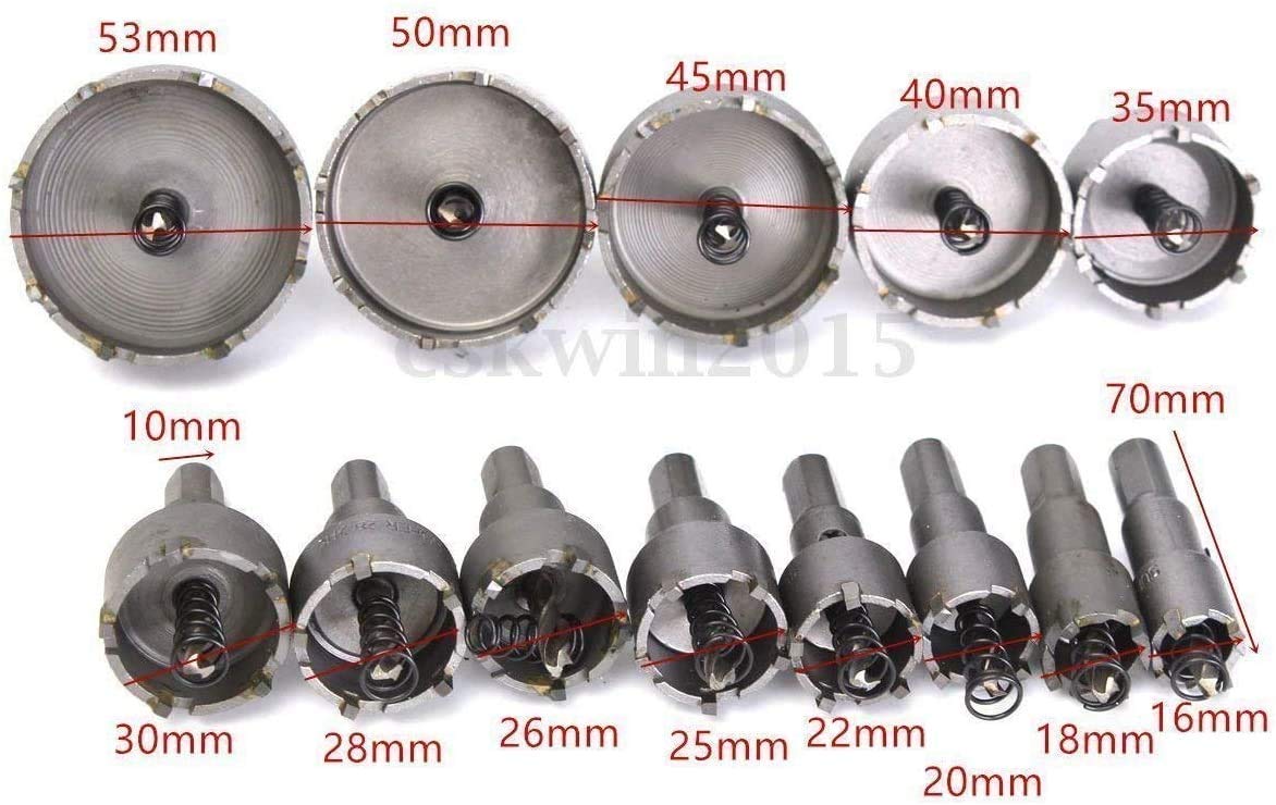 Juego de 13 brocas de perforación para sierra perforadora, avellanador cónico industrial, herramienta de biselado para trabajos de madera y metal, fresadora de biselado, broca de sierra