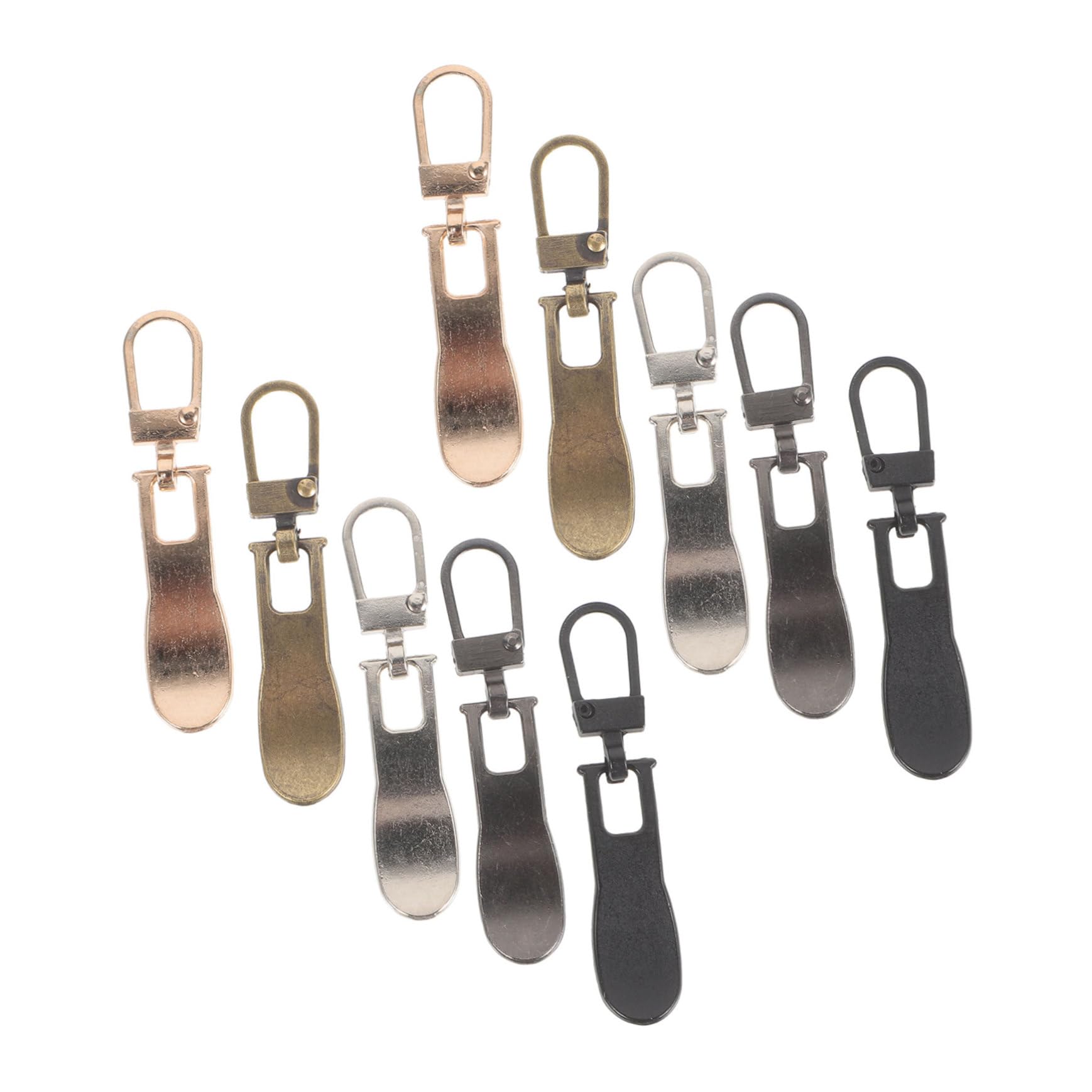 LIFKOME 10Pcs Replaceable Zipper Pull Tab Kit Detachable Zipper Head for Jackets Backpacks Clothing Easy Installation Repair