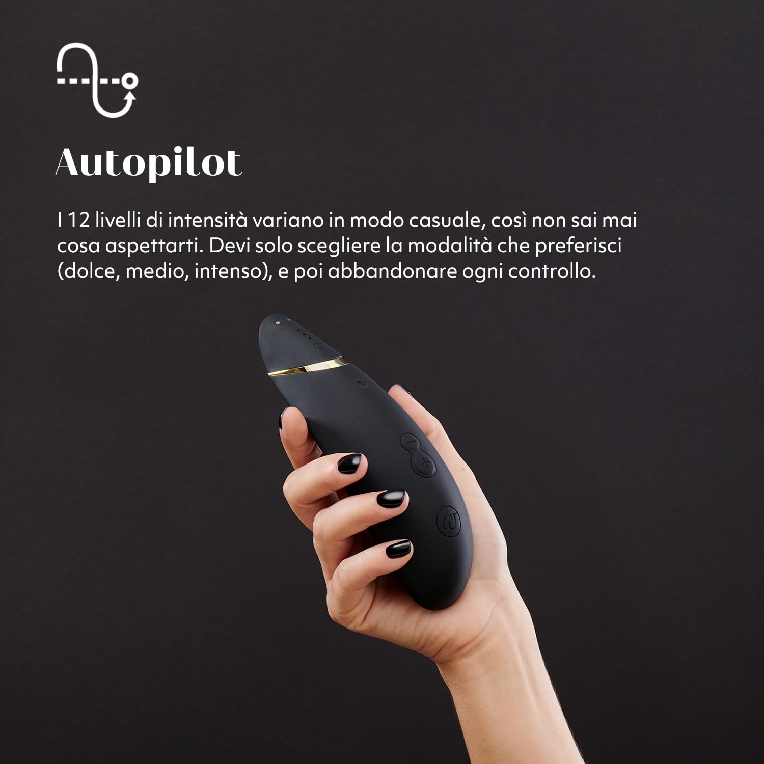 Womanizer Premium 1 Succhia Clitoride per Donna | Succhiatore Clitorideo con Autopilot & Smart Silence | Stimolatore Vibratore con 12 Intensità | Sex Toy Impermeabile | Nero