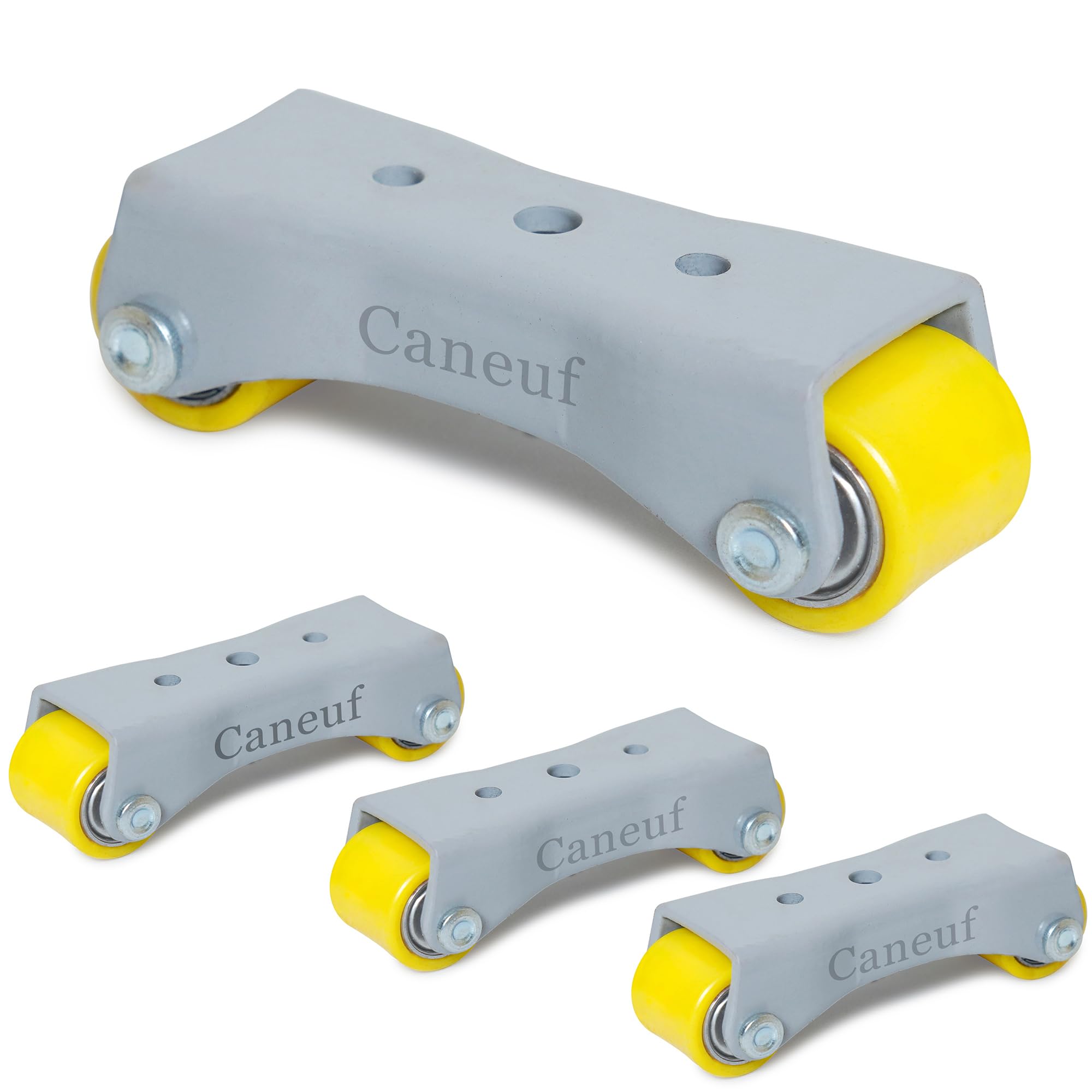 Heavy Single Wheel Bed Drawer Flat Roller Fixed Castor Wheel with Bearing 35mm Hammer Wheel Set of 4 for Drawer Sofa Bed Table & Furniture 450kg Capacity