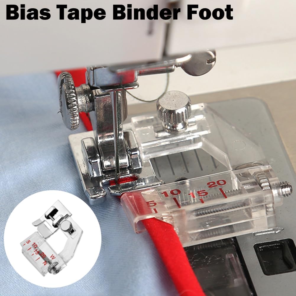 12Pcs Rolled Hem Presser Feet Set, 7Pcs Wide Rolled Hem + 3Pcs Narrow Hemmer Foot with Adjustable Guide & Bias Binder Foot, for Low Shank Singer, Brother, Janome Sewing Machines