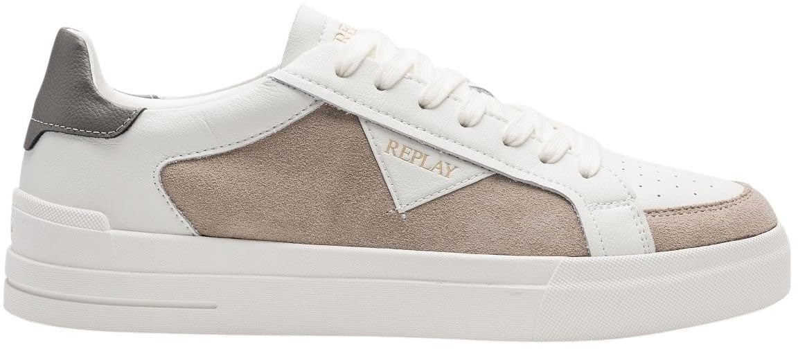 Replay Men's GMZ7D Trainers, 3513 Beige TOFU, 41 EU, 3513 Beige Tofu, 7 UK