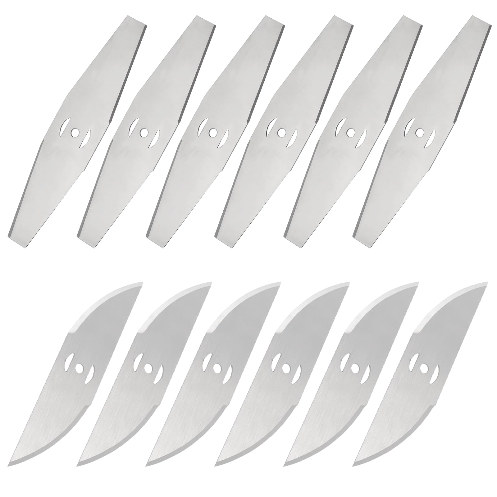 12PCS Brush Cutter Blade Metal Blades, Premium Stainless Steel Metal Strimmer Blades & Sharp Grass Trimmer Blades Replacement Set for Cordless Strimmers, Garden Strimmers, Lawn Mowers (12)
